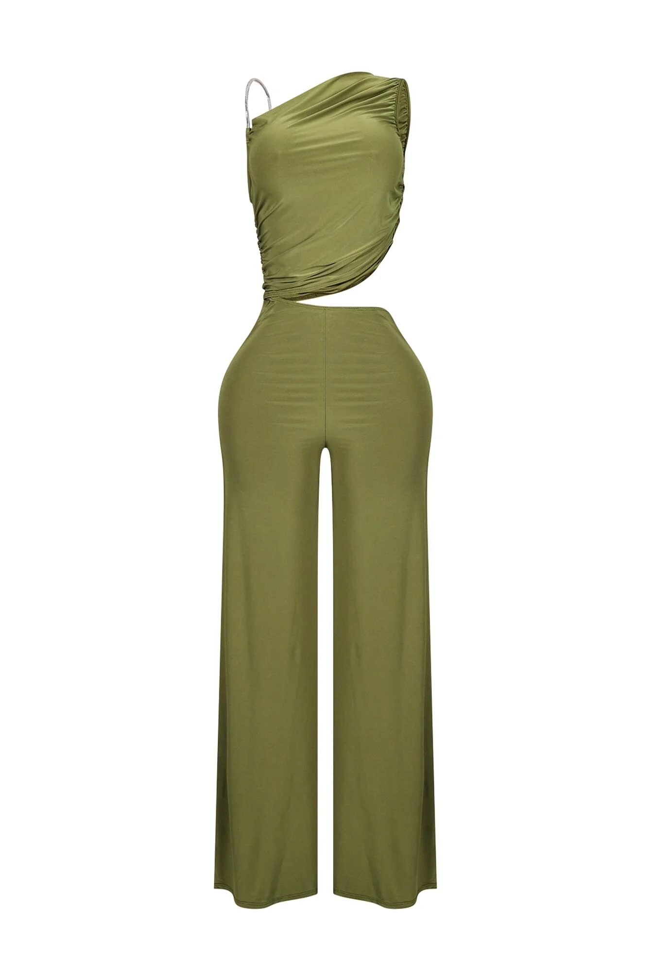 Jaira One Shoulder Wire Strap Jumpsuit - Image 9