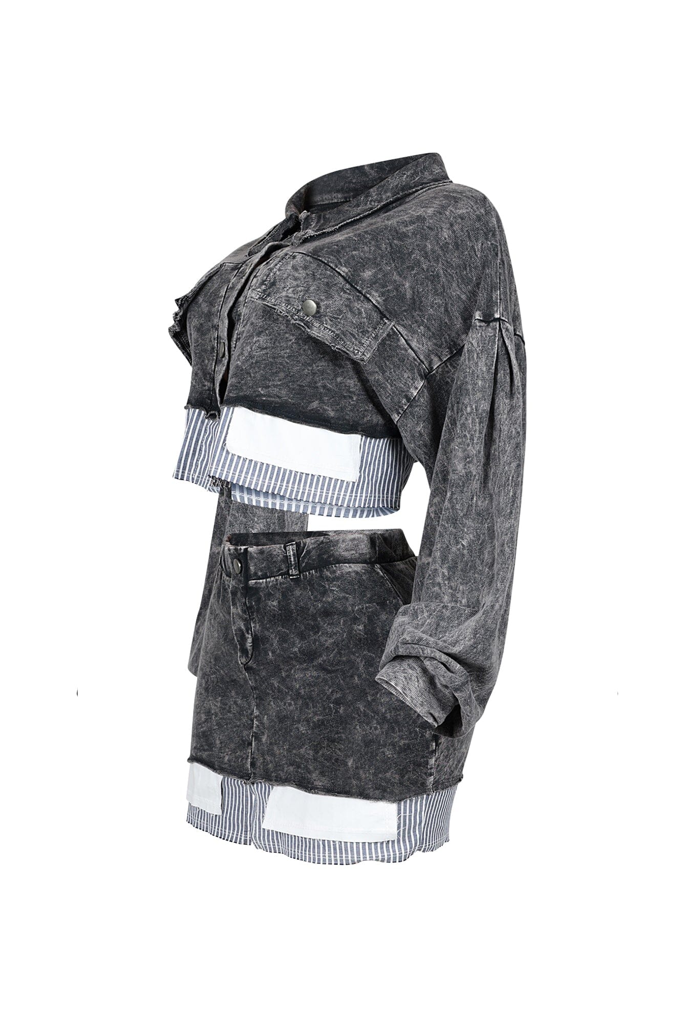 Jocelyn Pin Stripe Top & Skirt SET - Image 6