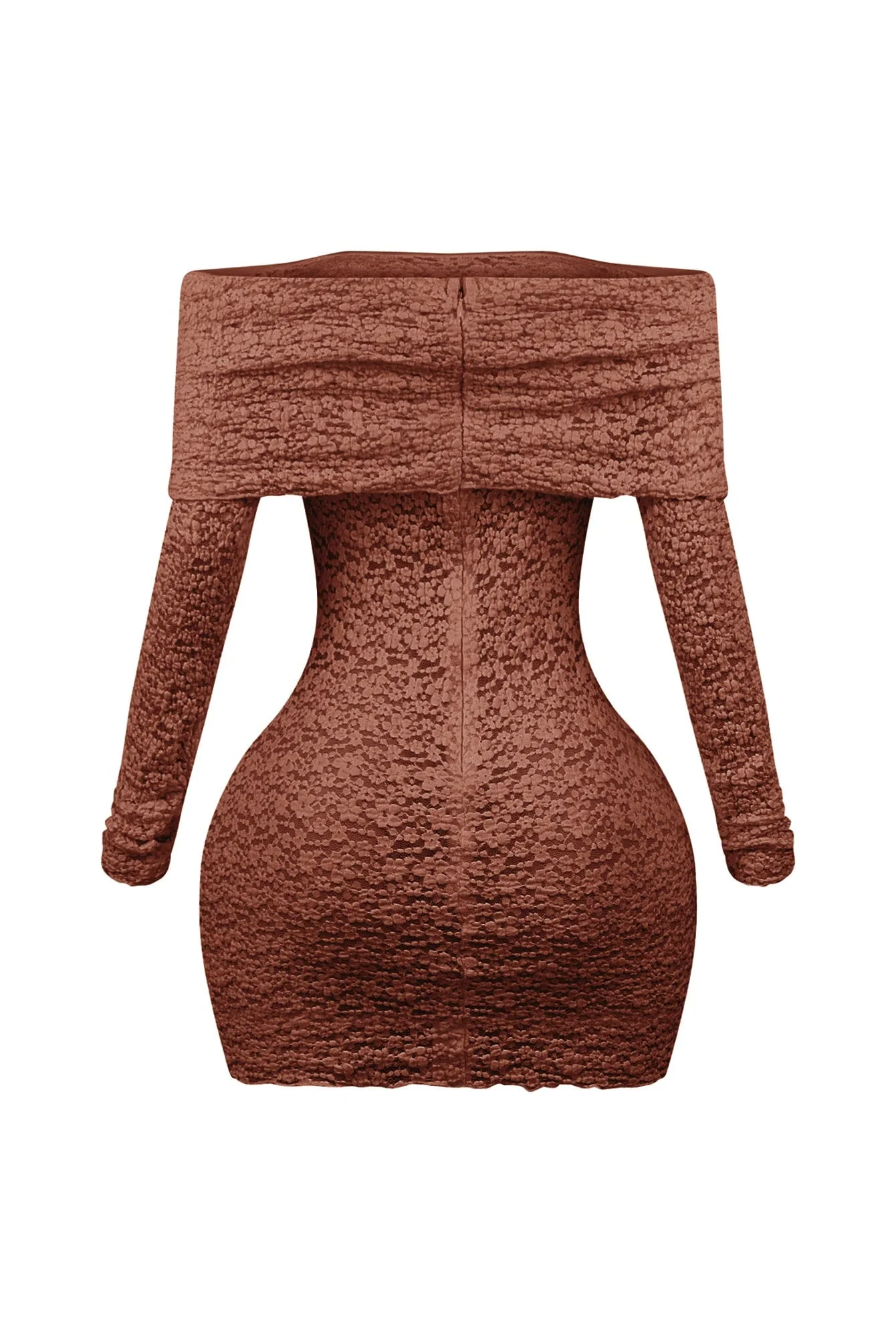 Joel Off Shoulder Long Sleeve Thumb Hole Mini Dress - Image 13