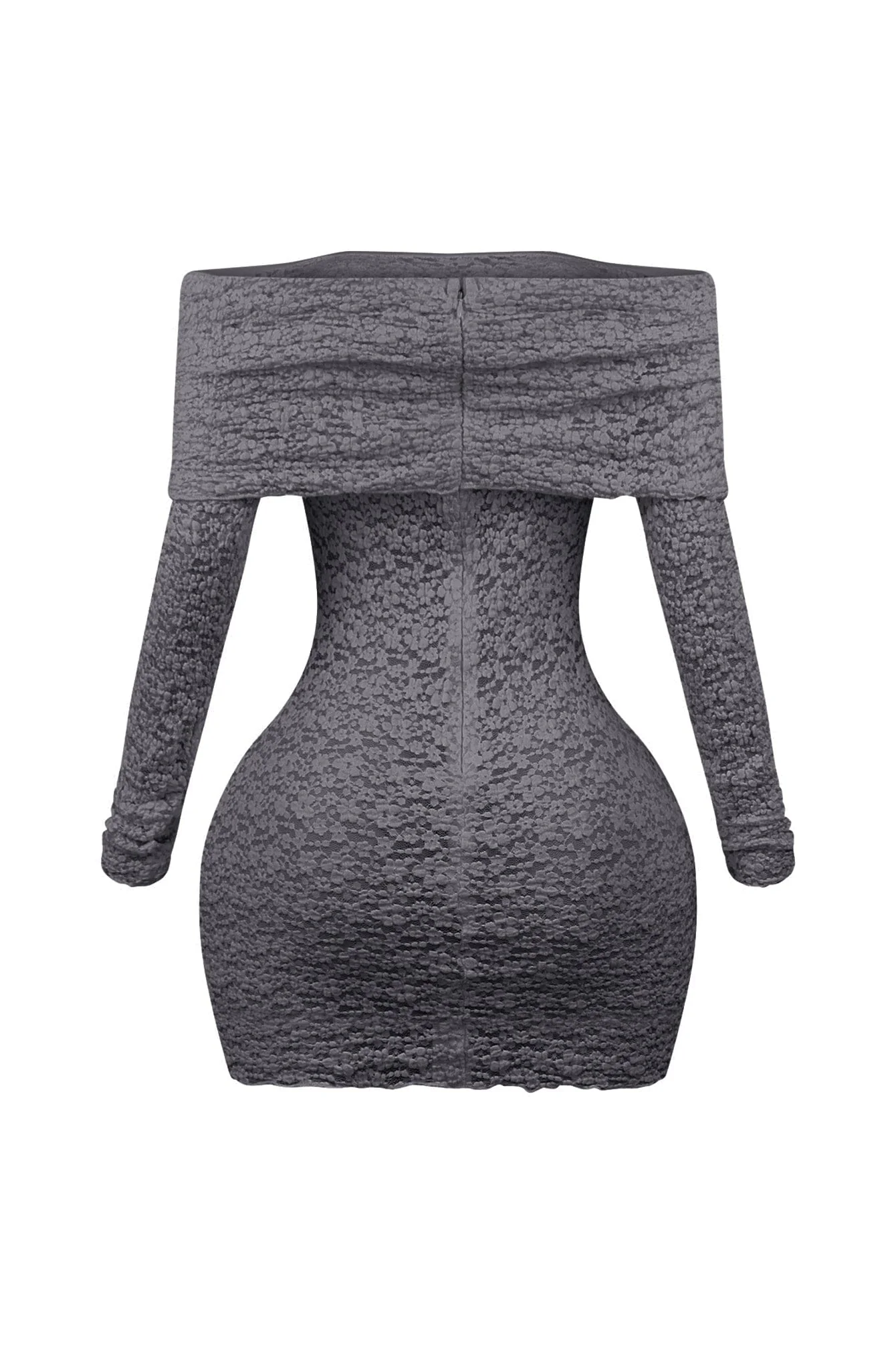 Joel Off Shoulder Long Sleeve Thumb Hole Mini Dress - Image 15