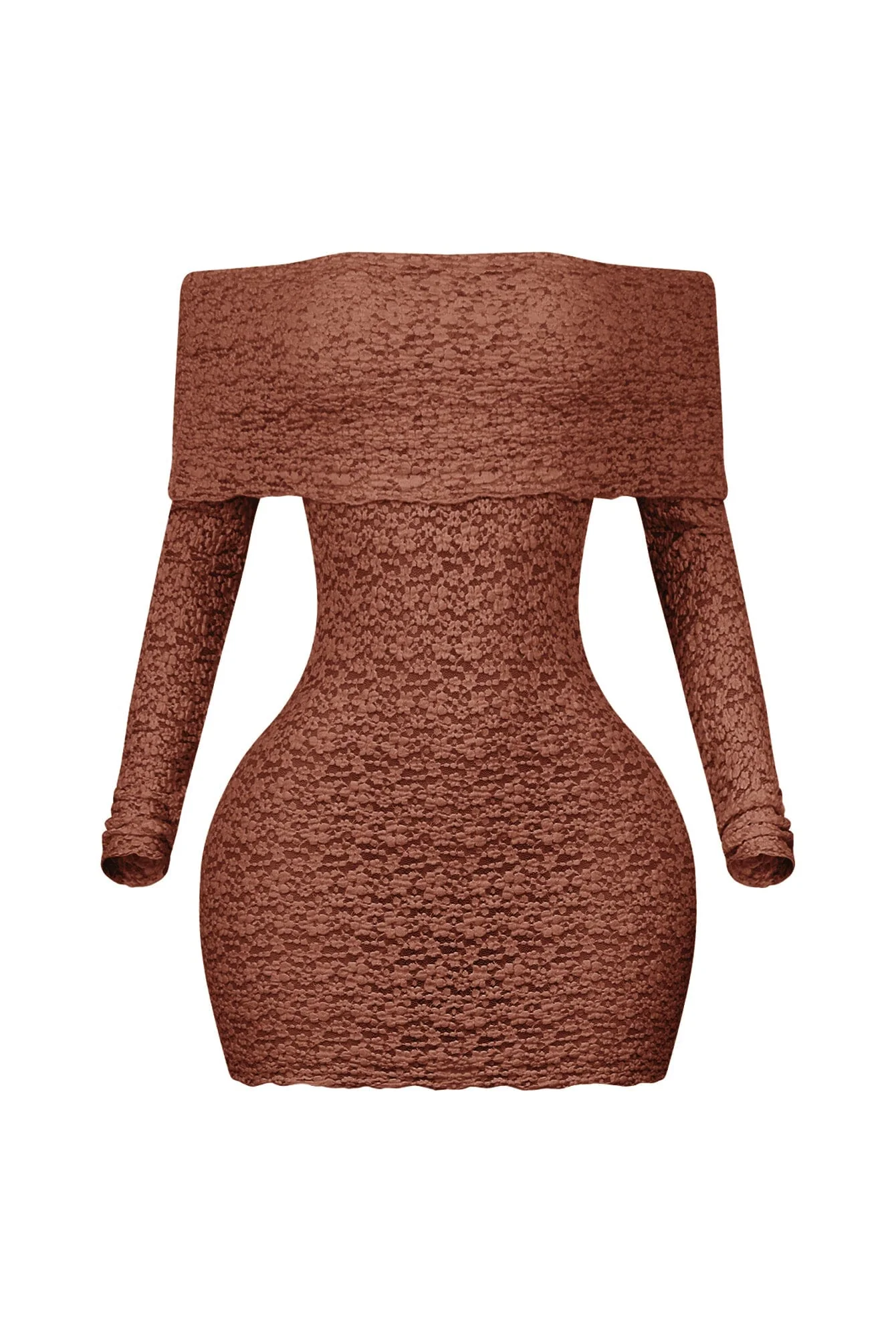 Joel Off Shoulder Long Sleeve Thumb Hole Mini Dress - Image 7