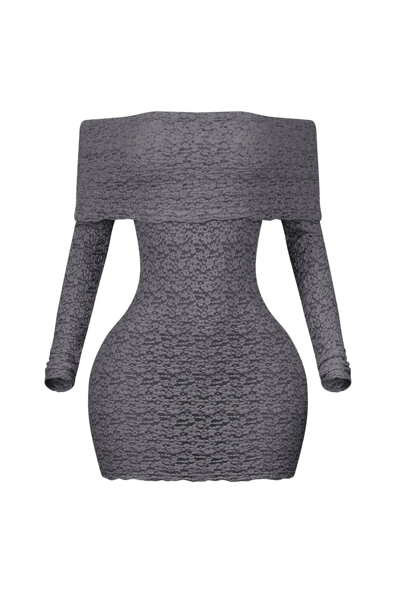 Joel Off Shoulder Long Sleeve Thumb Hole Mini Dress - Image 9
