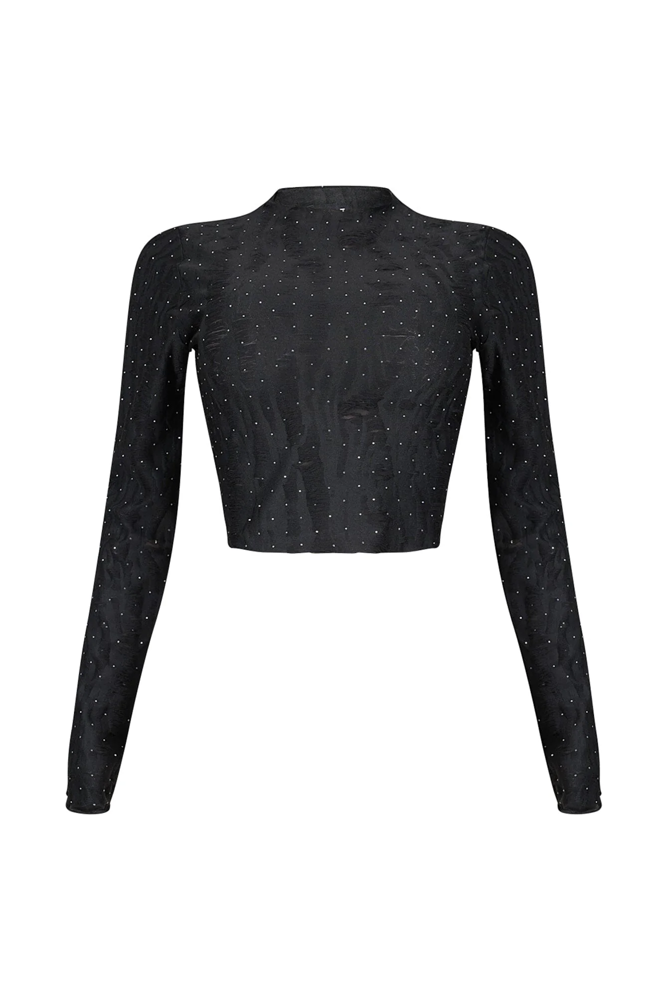 Jordyn Grunge Textured Rhinestone Top - Image 4