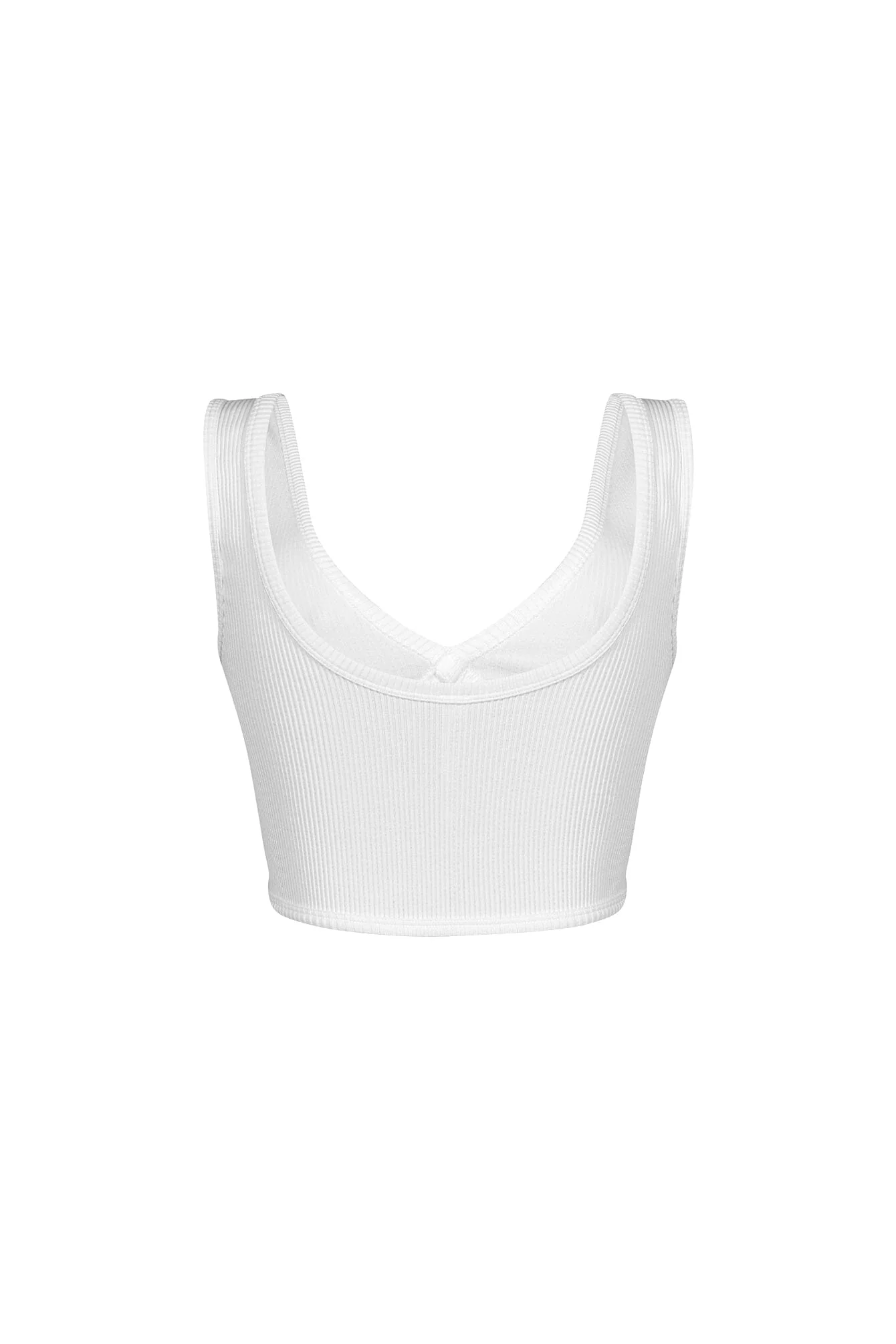 Journee Deep V Ribbed Crop Top - Image 12