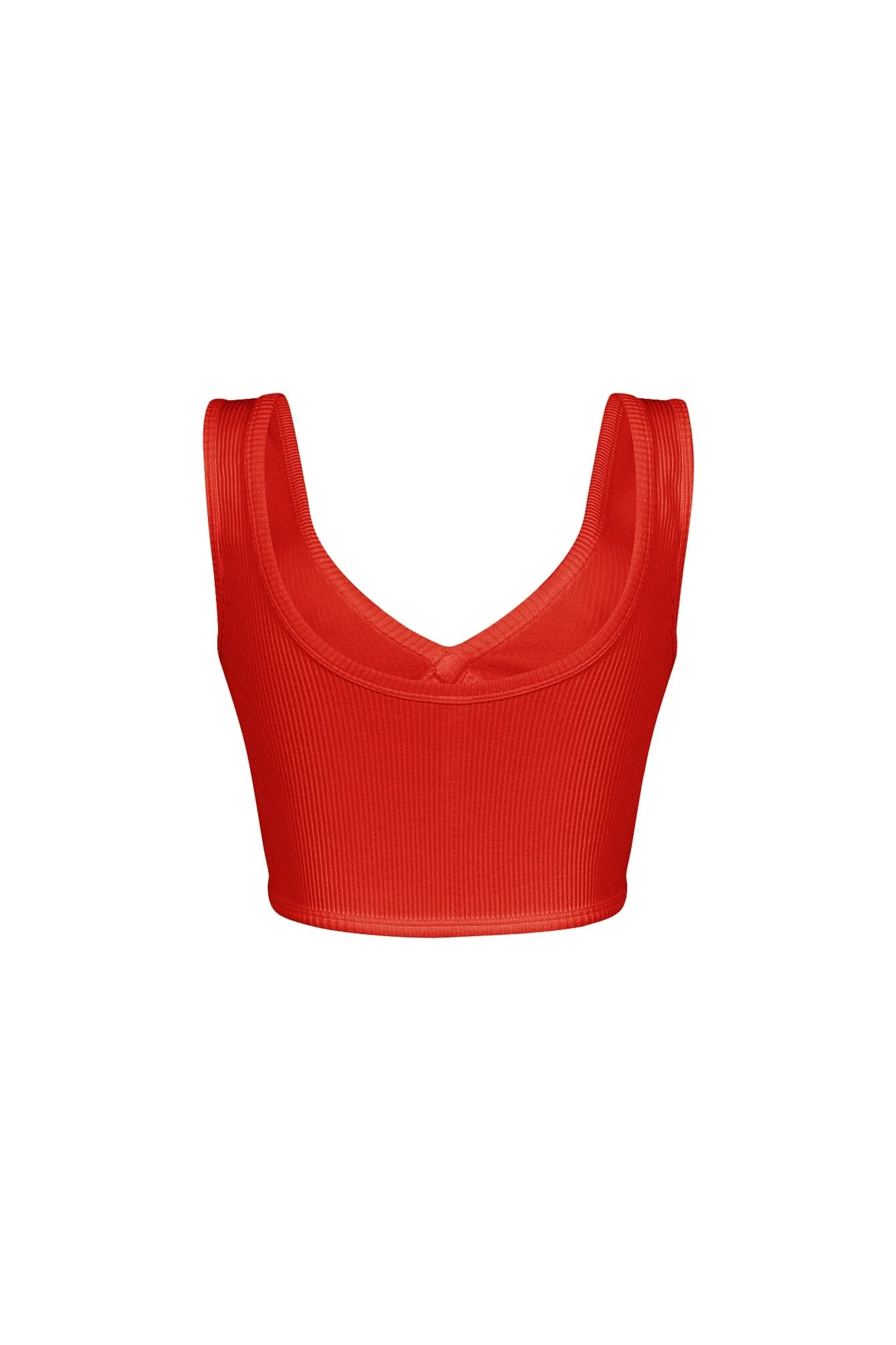 Journee Deep V Ribbed Crop Top - Image 14