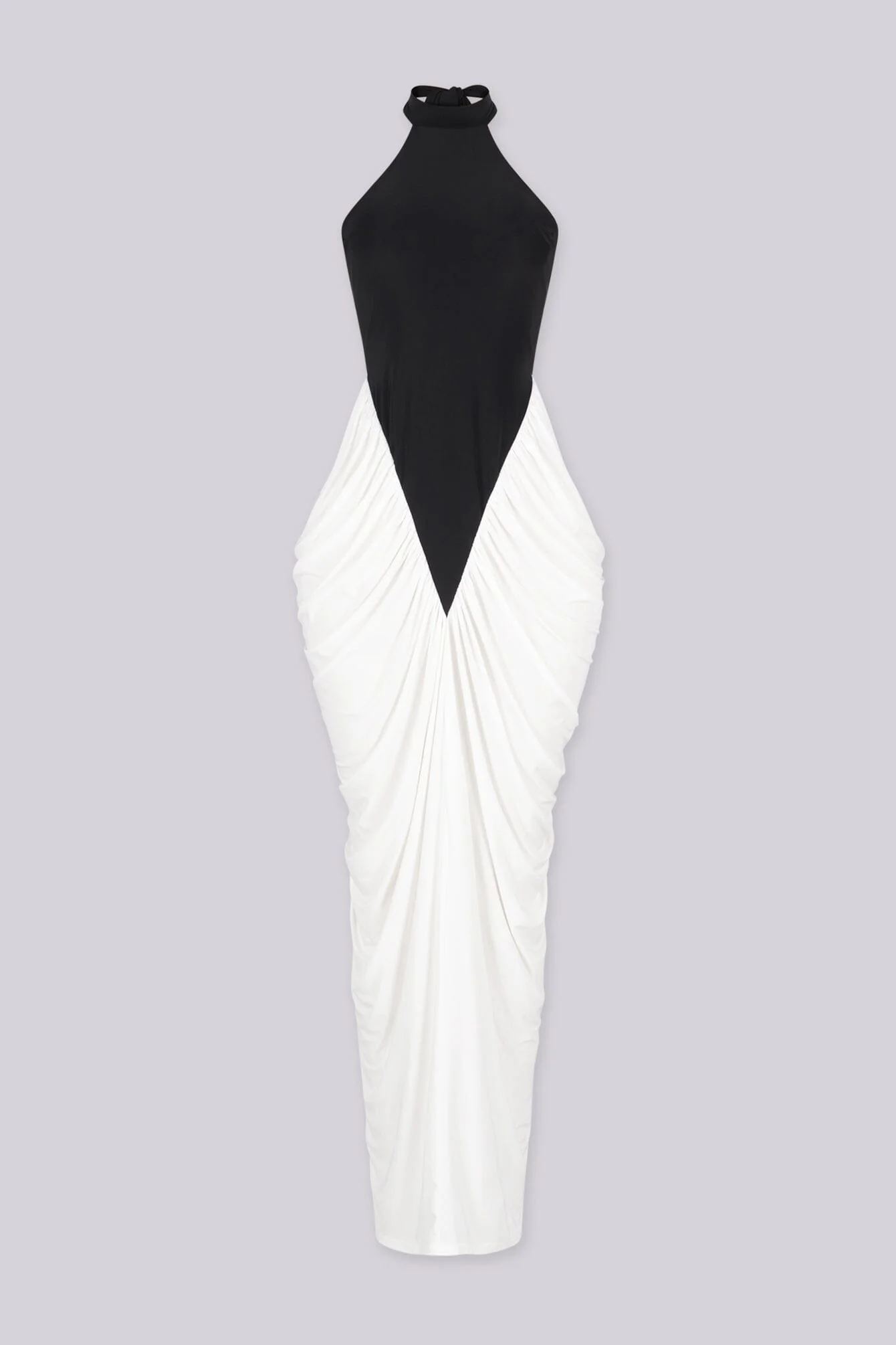 Judith Color Block Mock Neck Maxi Dress - Image 3