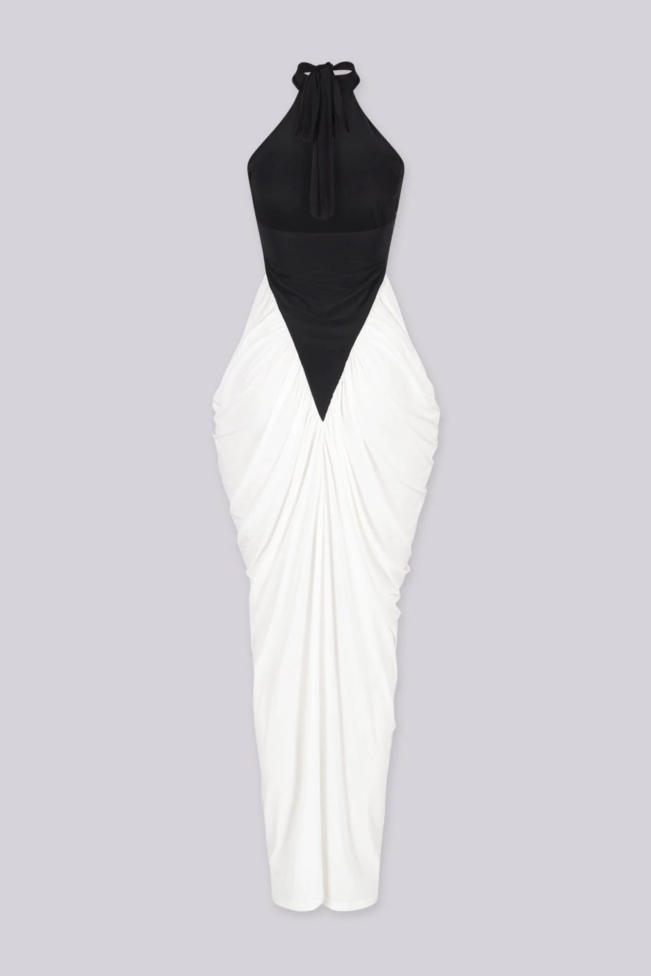 Judith Color Block Mock Neck Maxi Dress - Image 5