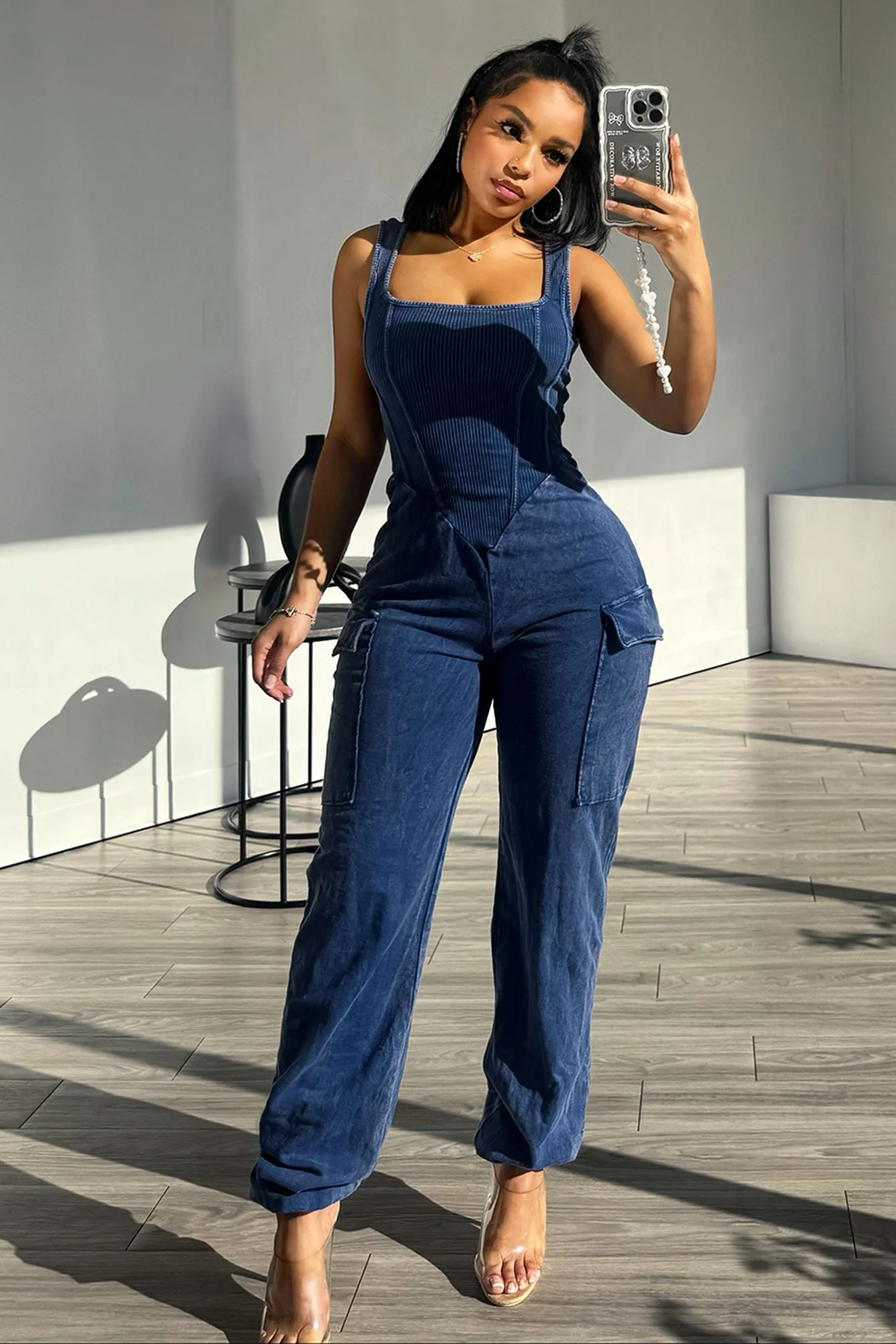 Kacy Mineral Washed Tank Jumpsuit - Image 3