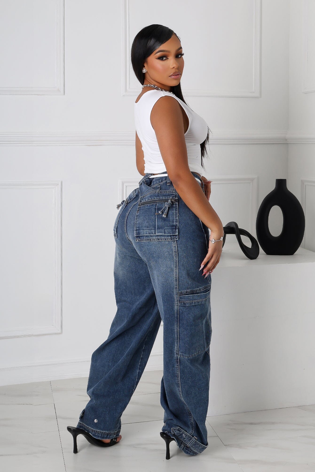 Kanagawa High Waist Baggy Denim Jeans - Image 3