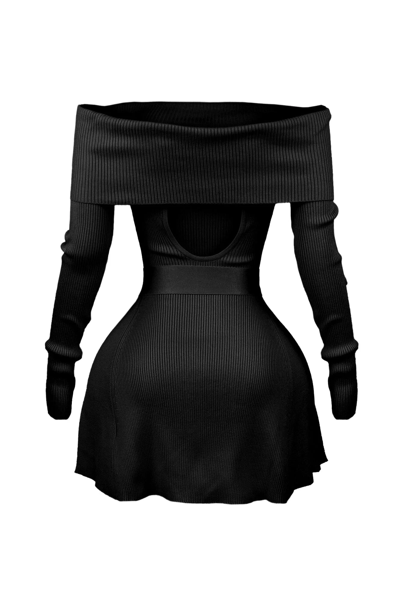 Kara Off Shoulder Flare Mini Dress - Image 8