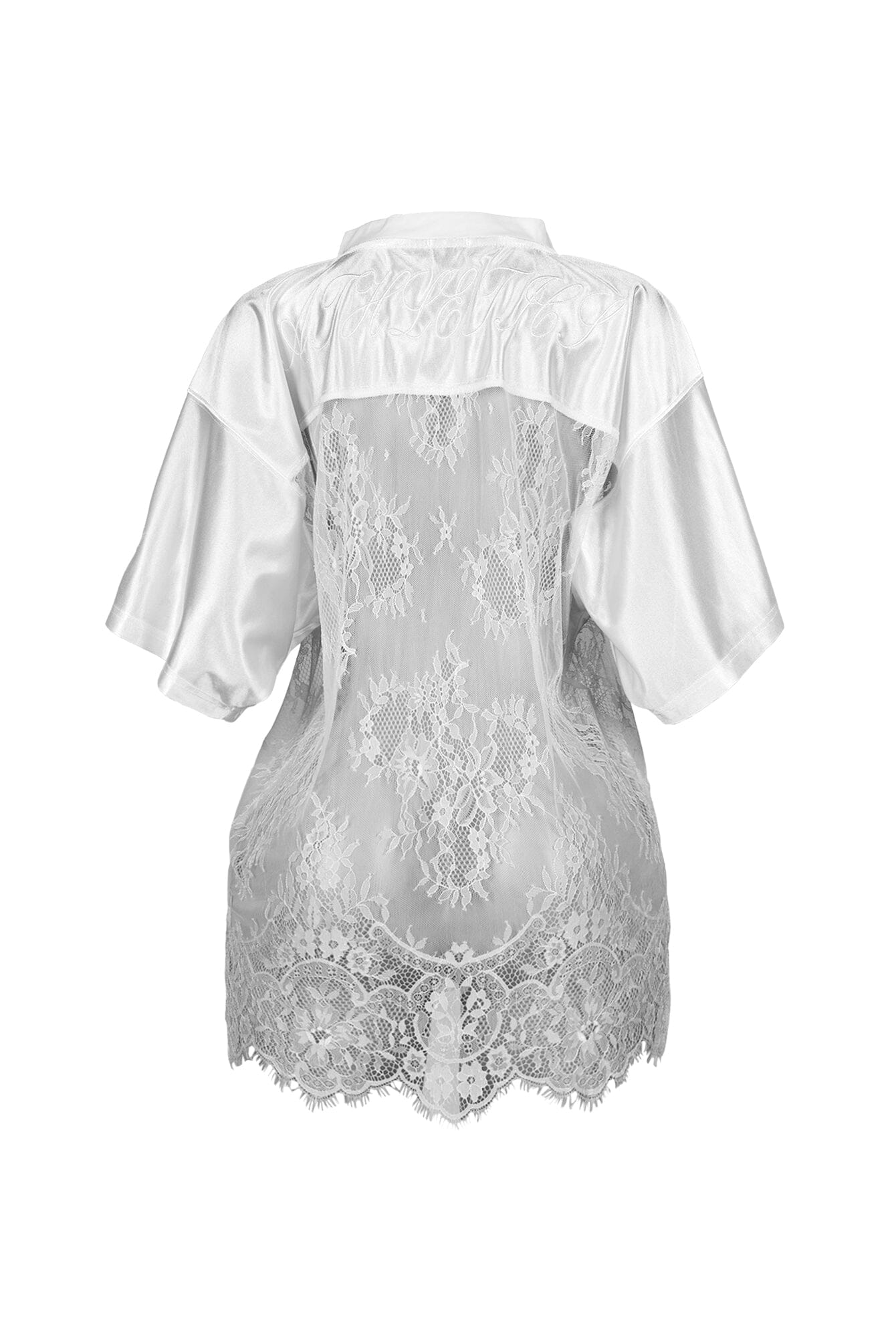 Kaylor V-neck Oversized Lace Jersey Top - Image 7