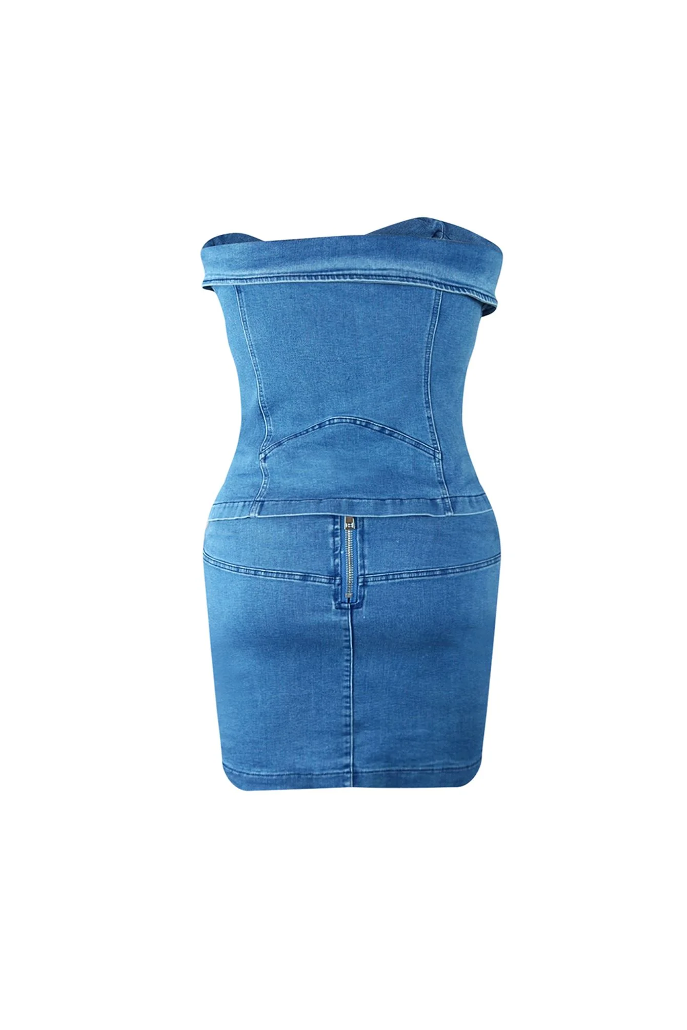 Keep Busy Multi Zipper Corset Top & Skirt SET - Image 3