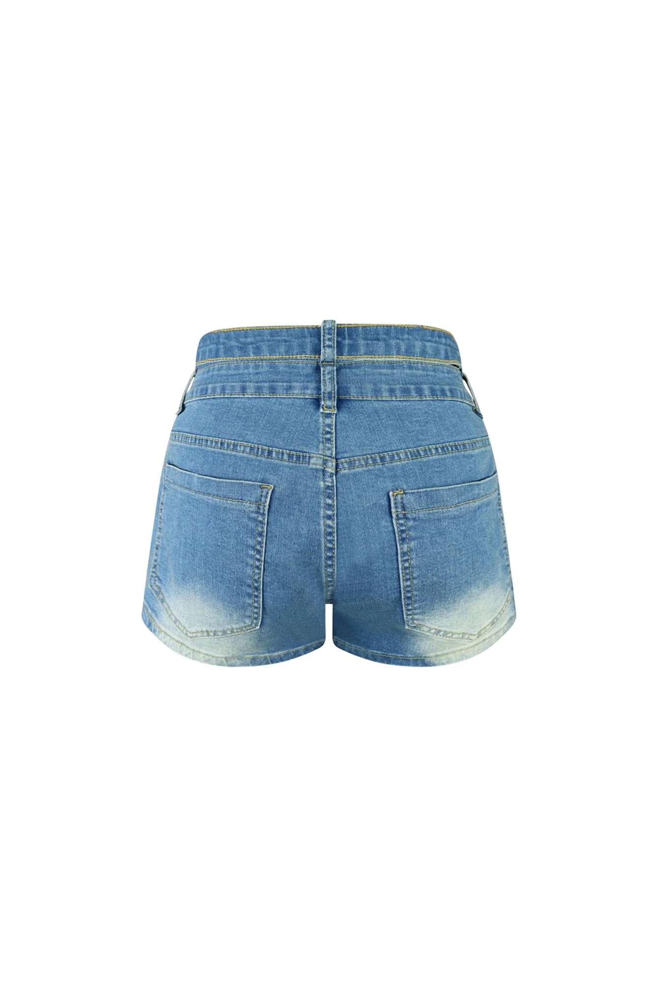 Keep Me Crossed Waist Denim Shorts - Image 4