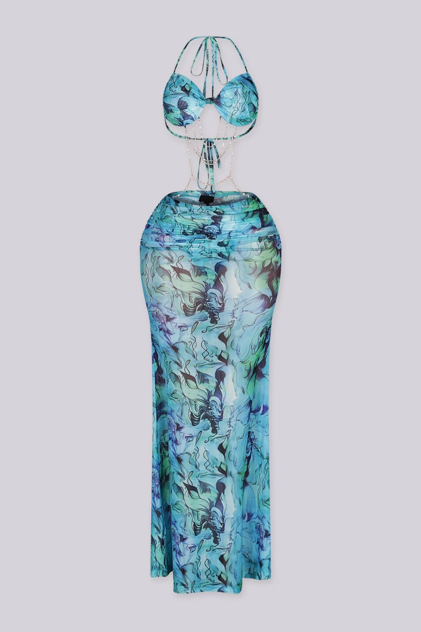 Laguna Marble Mermaid Maxi Dress - Image 3
