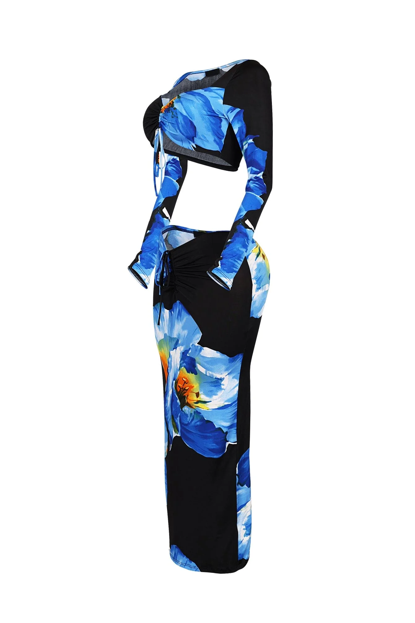 Lake Town Floral Printed Top & Skirt SET - Image 4