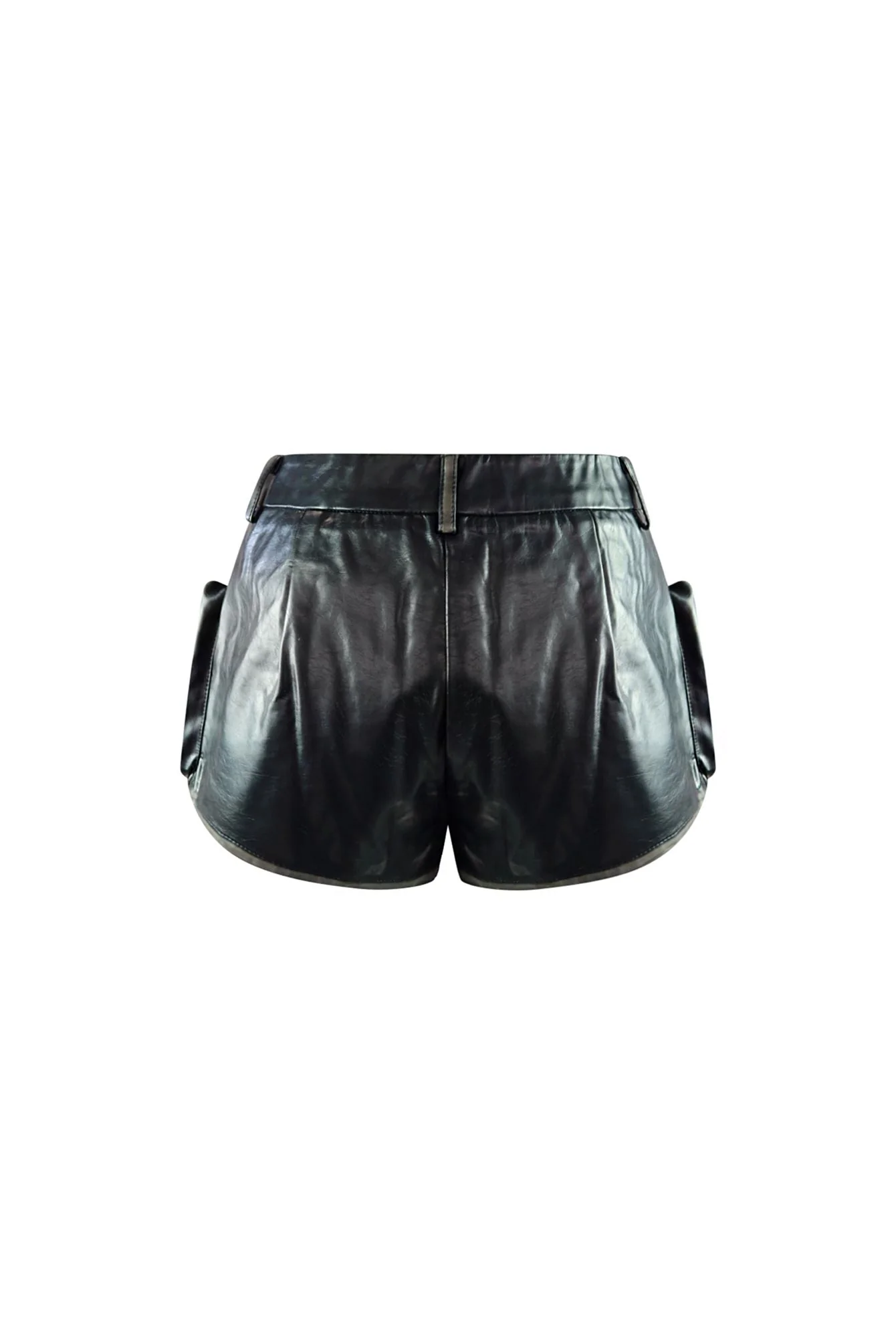 Lay Low Cargo Pockets PU Shorts - Image 4