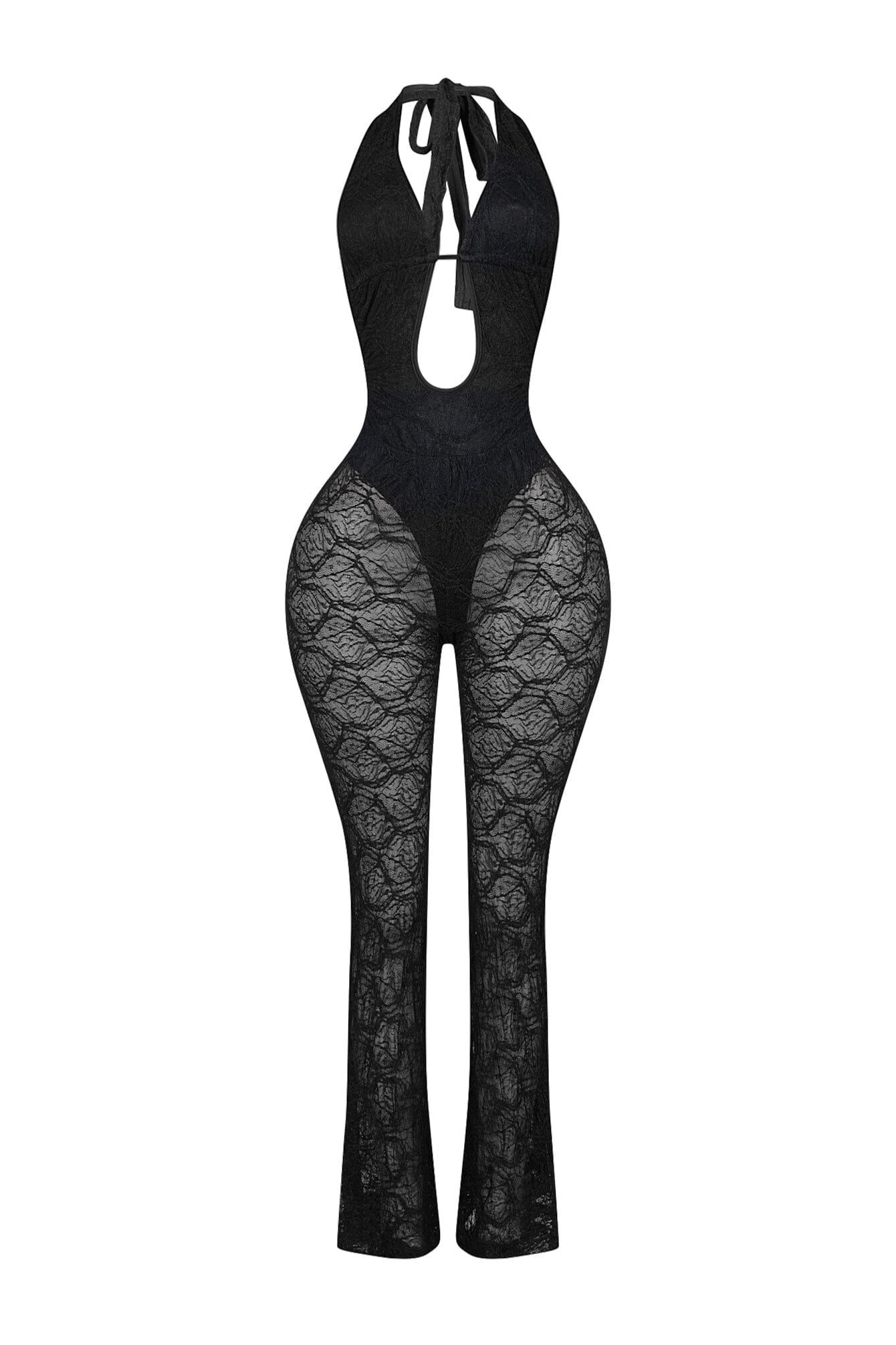 Laylin Halter Lace Cutout Jumpsuit - Image 3