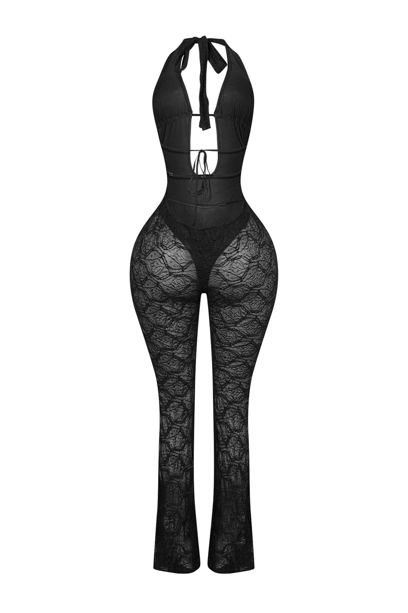 Laylin Halter Lace Cutout Jumpsuit - Image 5