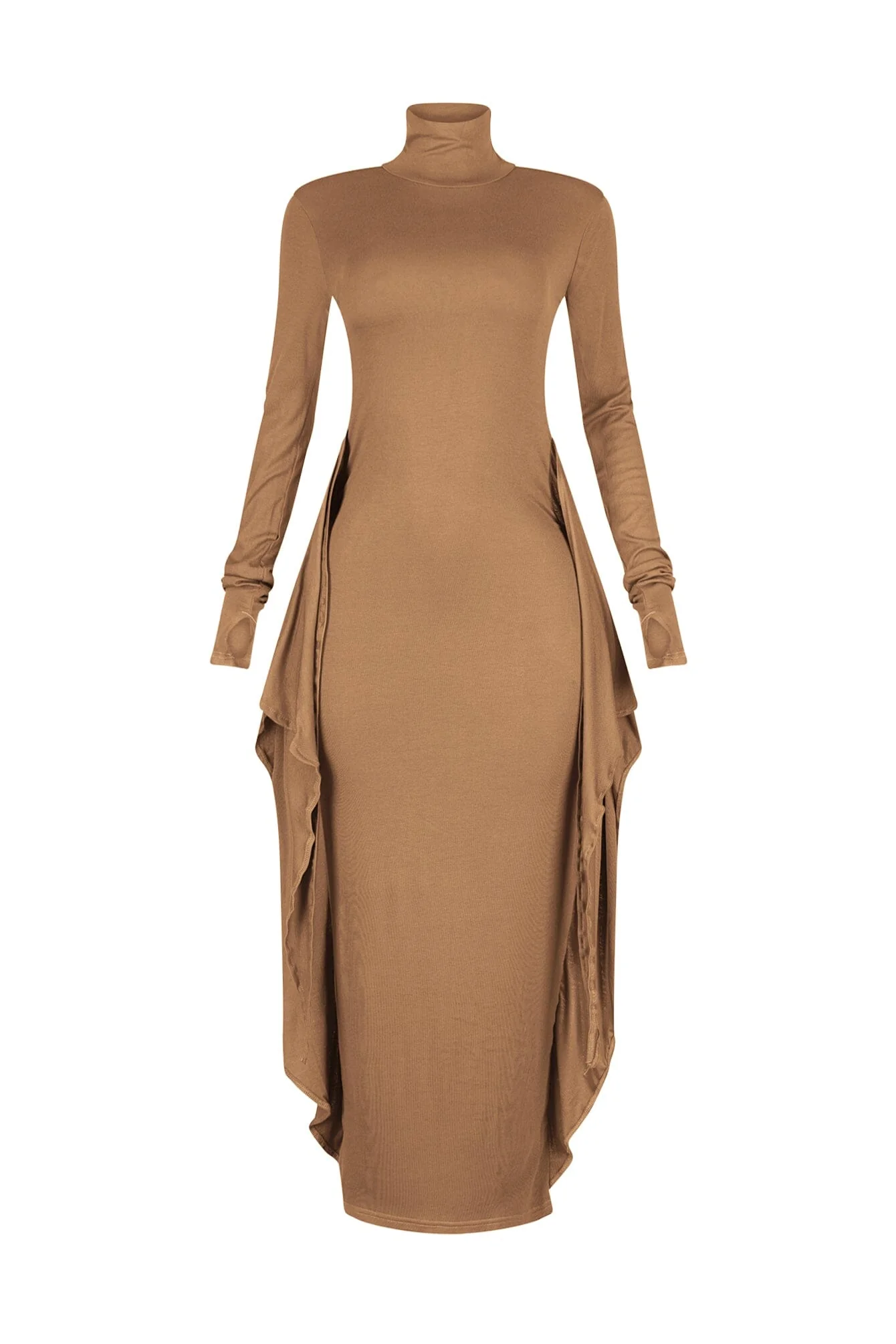 Lazy Noon Thumbhole Mock Neck Maxi Dress - Image 10