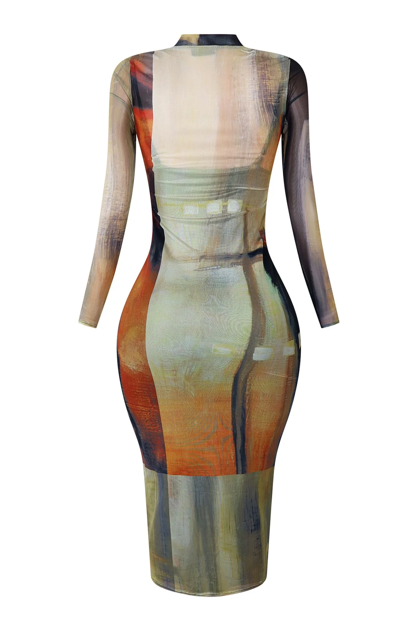 Leah Mesh Print Dress - Image 5