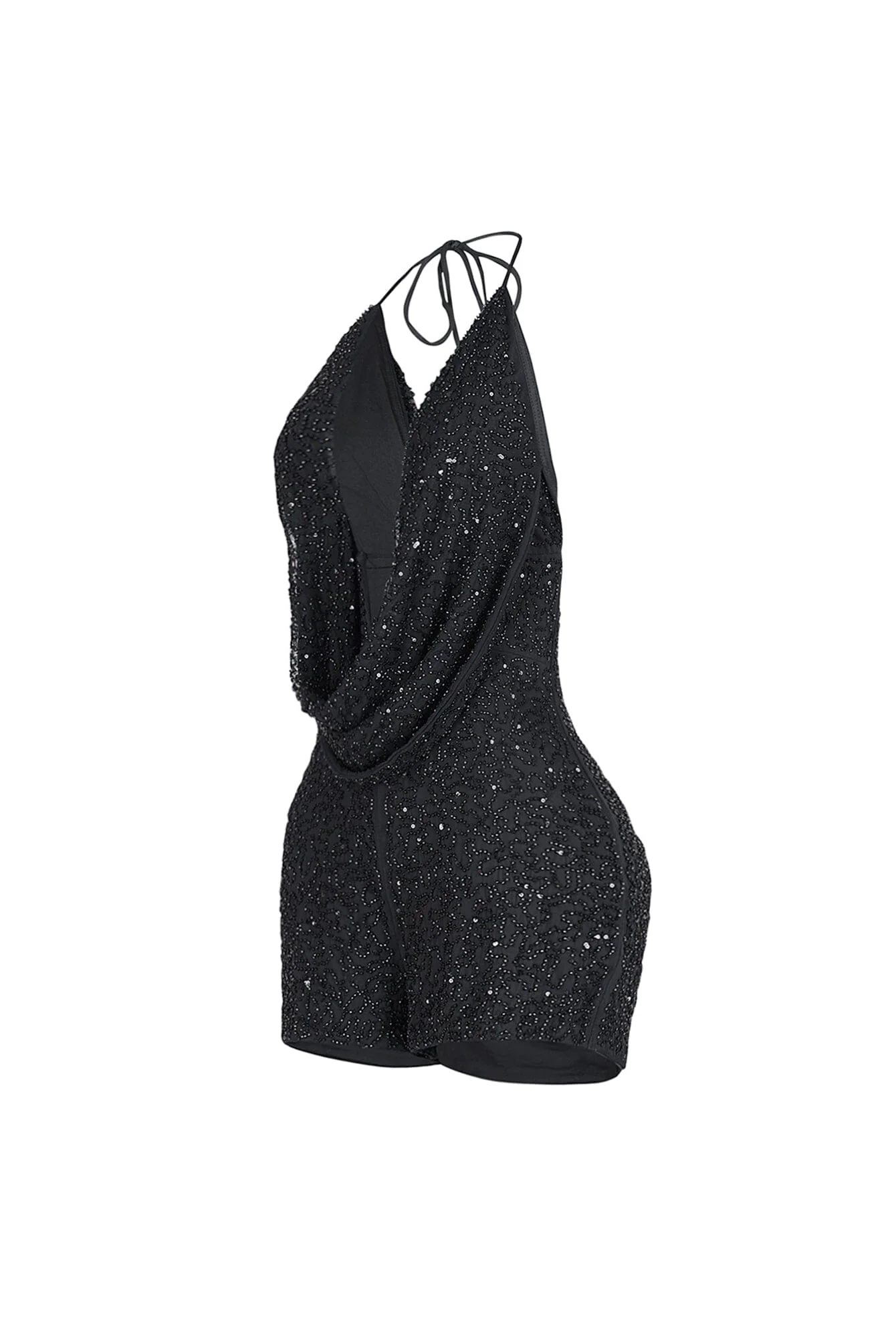 Lightplay Beaded Halter Romper - Image 8
