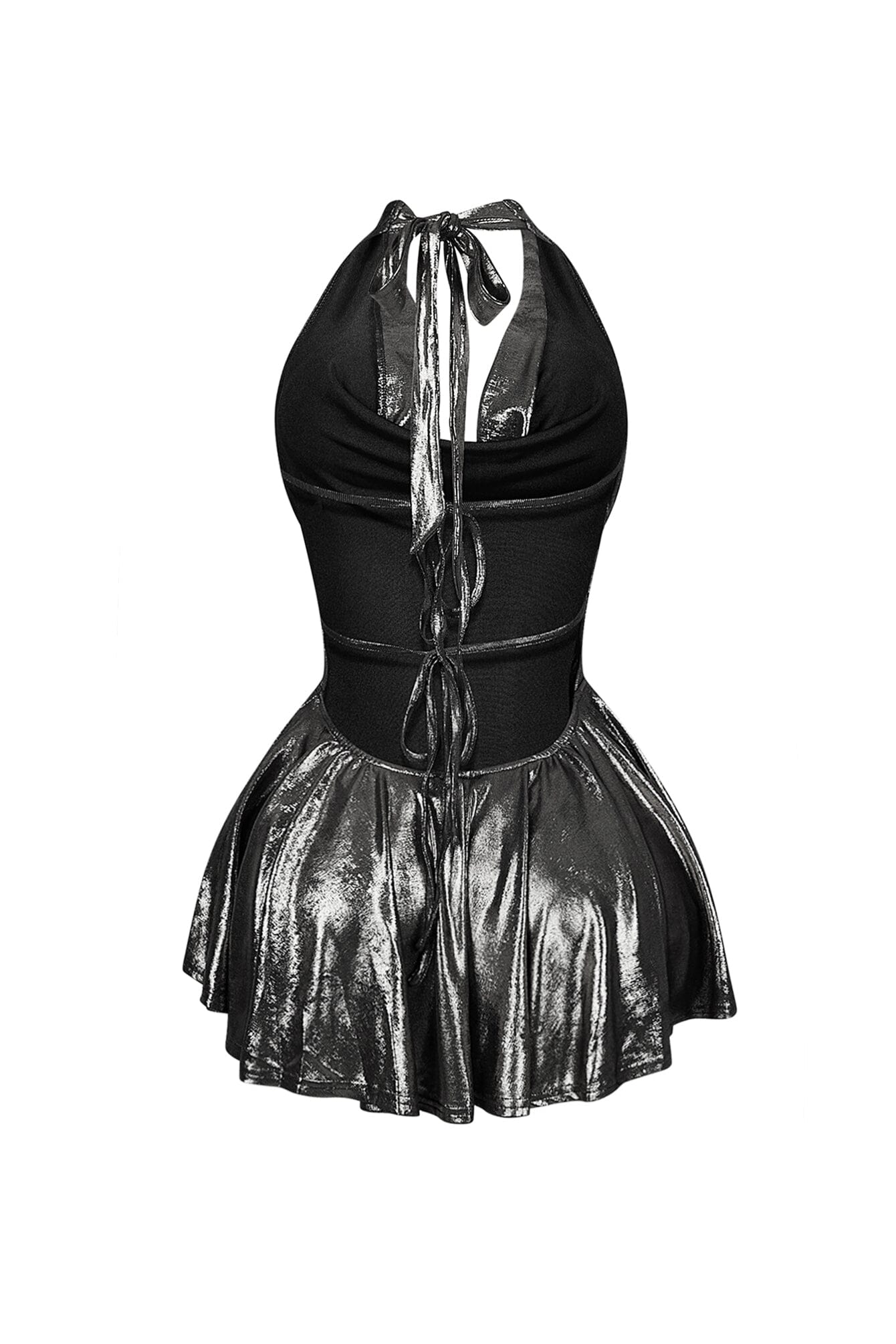Lilybeth Foil Flare Mini Dress - Image 10