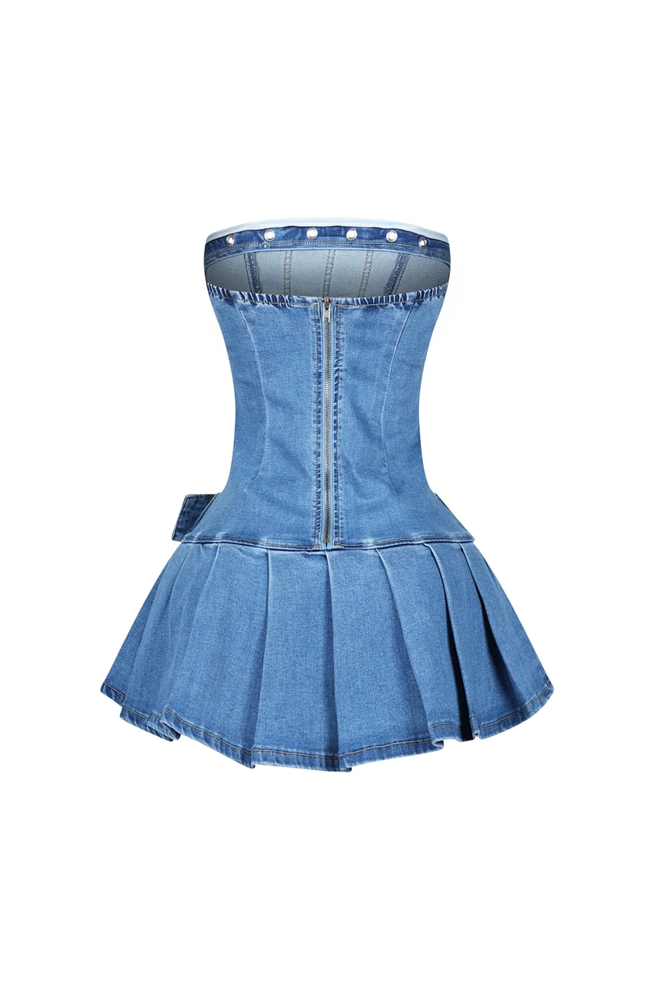 Lineforce Tube Eyelet Micro Denim Dress - Image 5