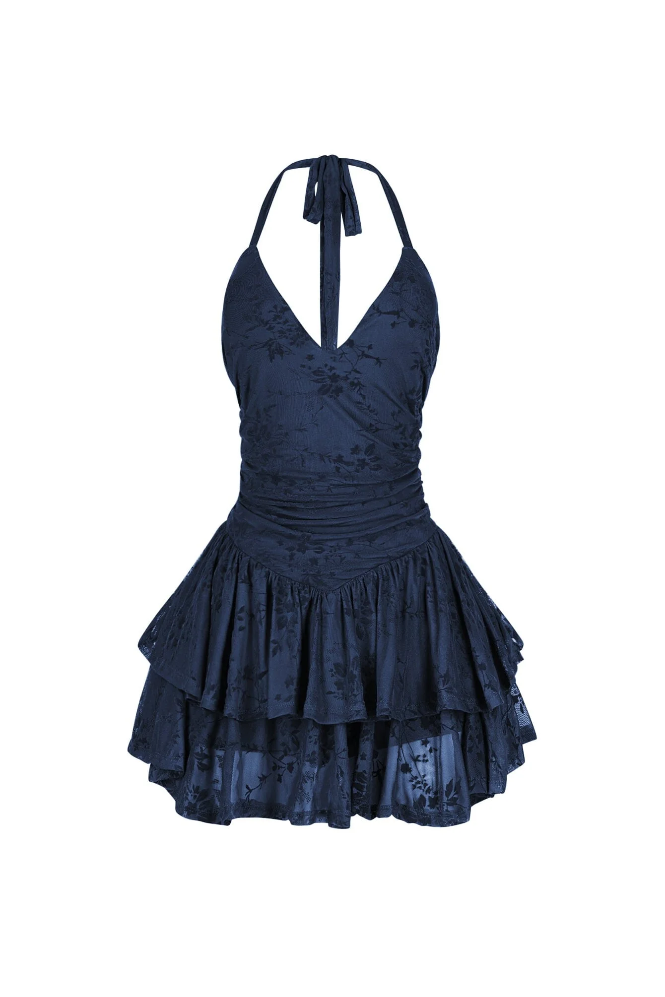 Lisbon Mesh Velvet Mini Dress - Image 5