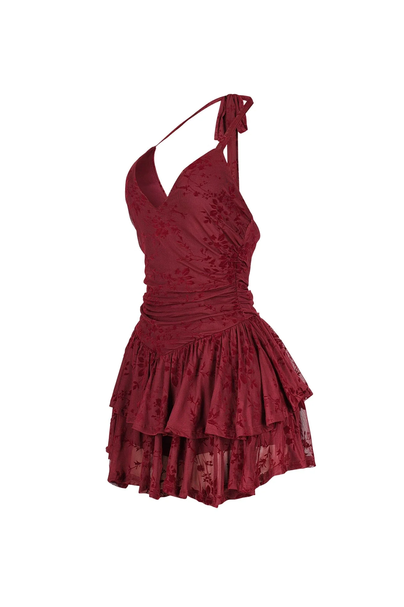 Lisbon Mesh Velvet Mini Dress - Image 6
