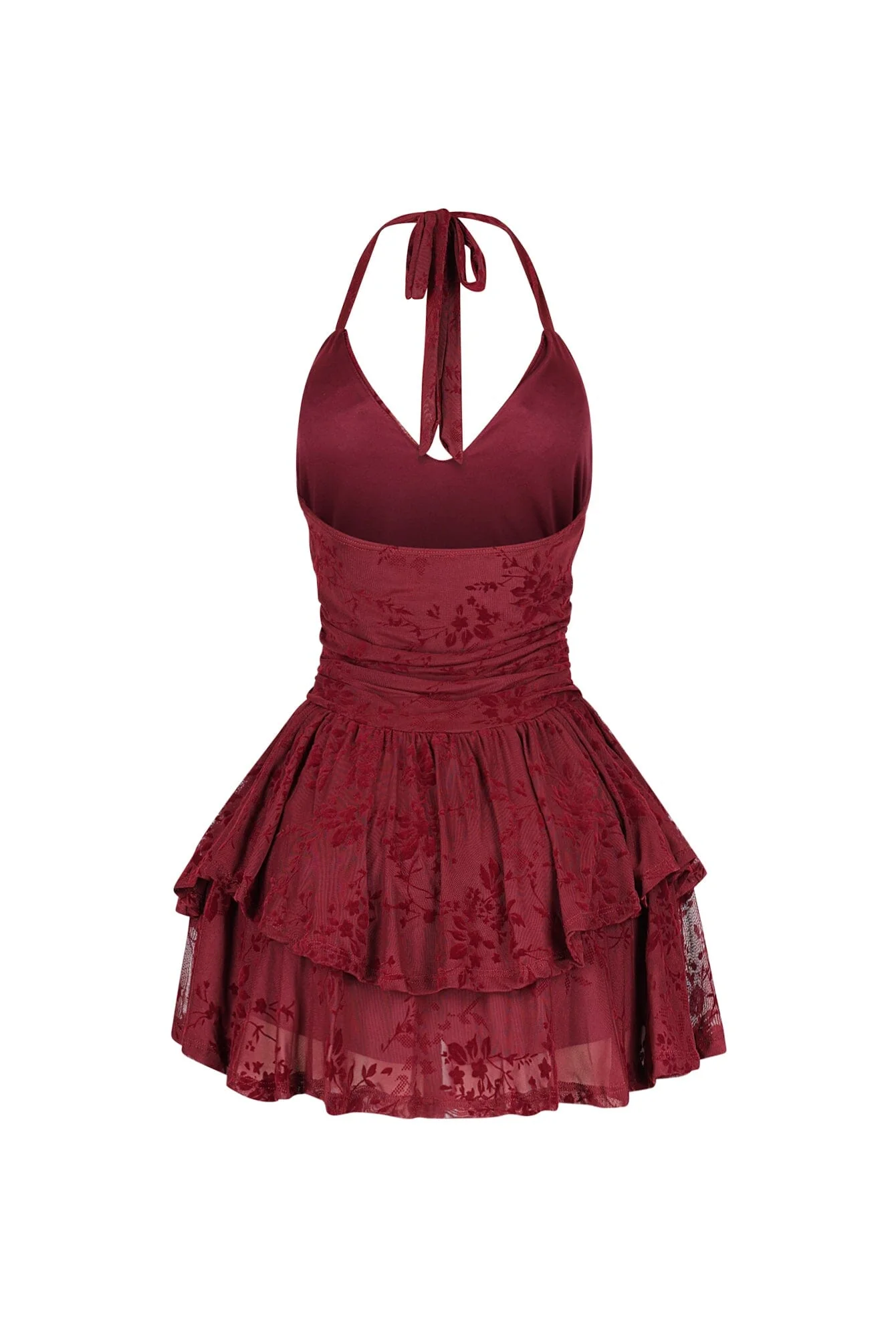 Lisbon Mesh Velvet Mini Dress - Image 8