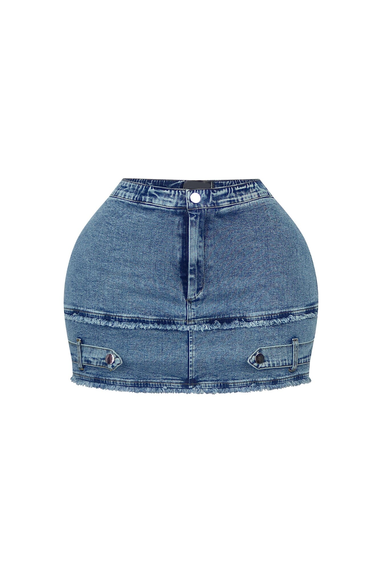 Lock Up Denim Mini Skirt - Image 3
