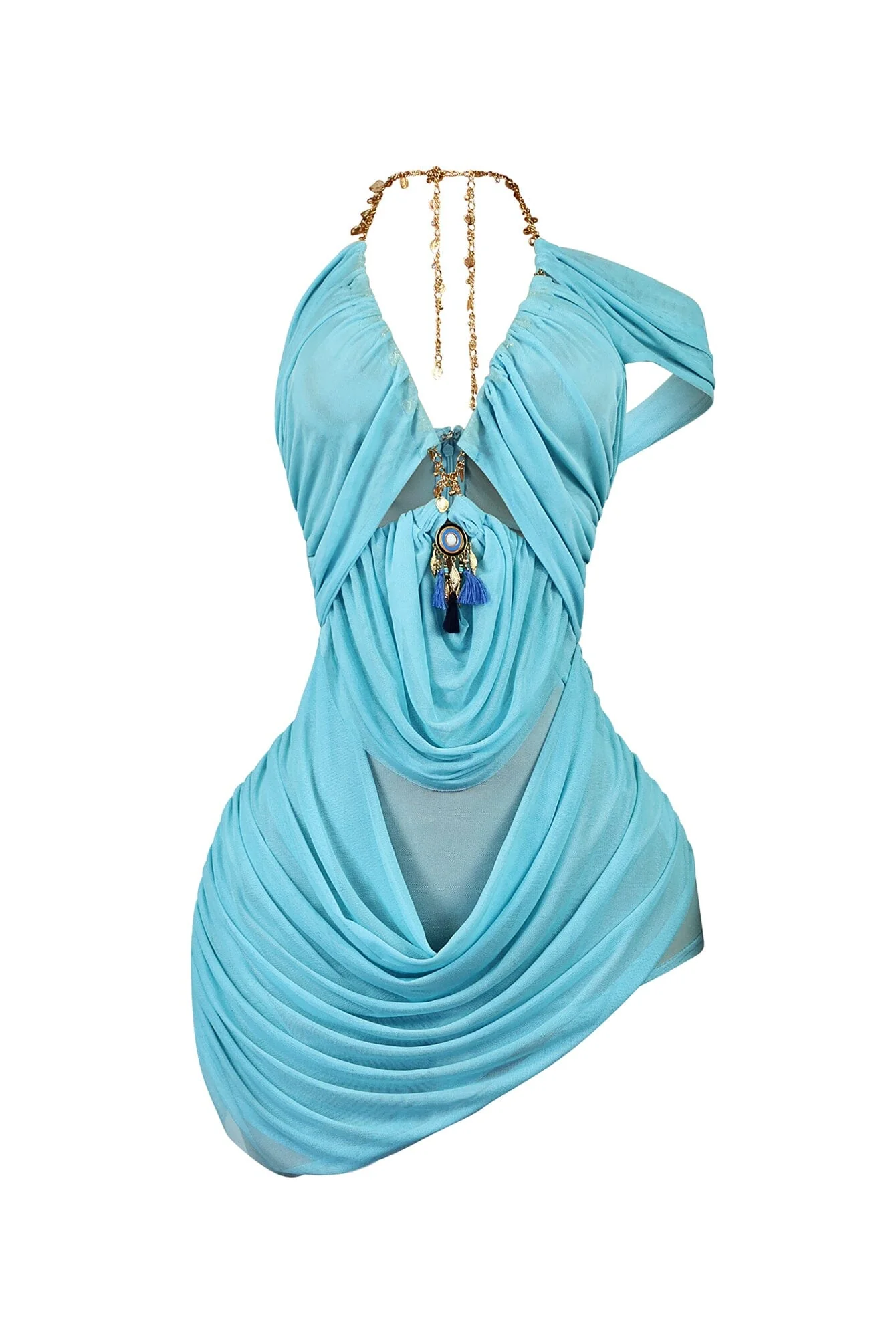 Look Again Mesh Halter Mini Dress - Image 8