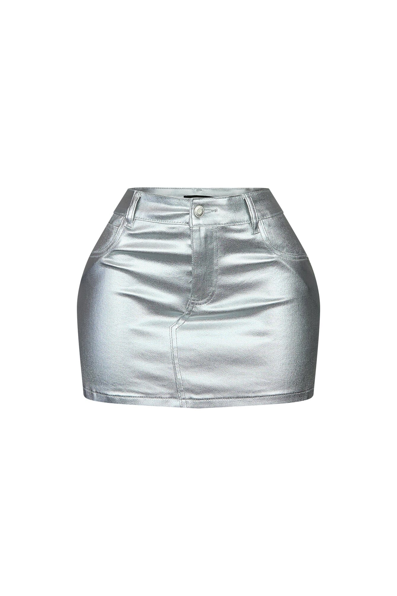 Loxley Metal Foiled Mini Skirt - Image 4