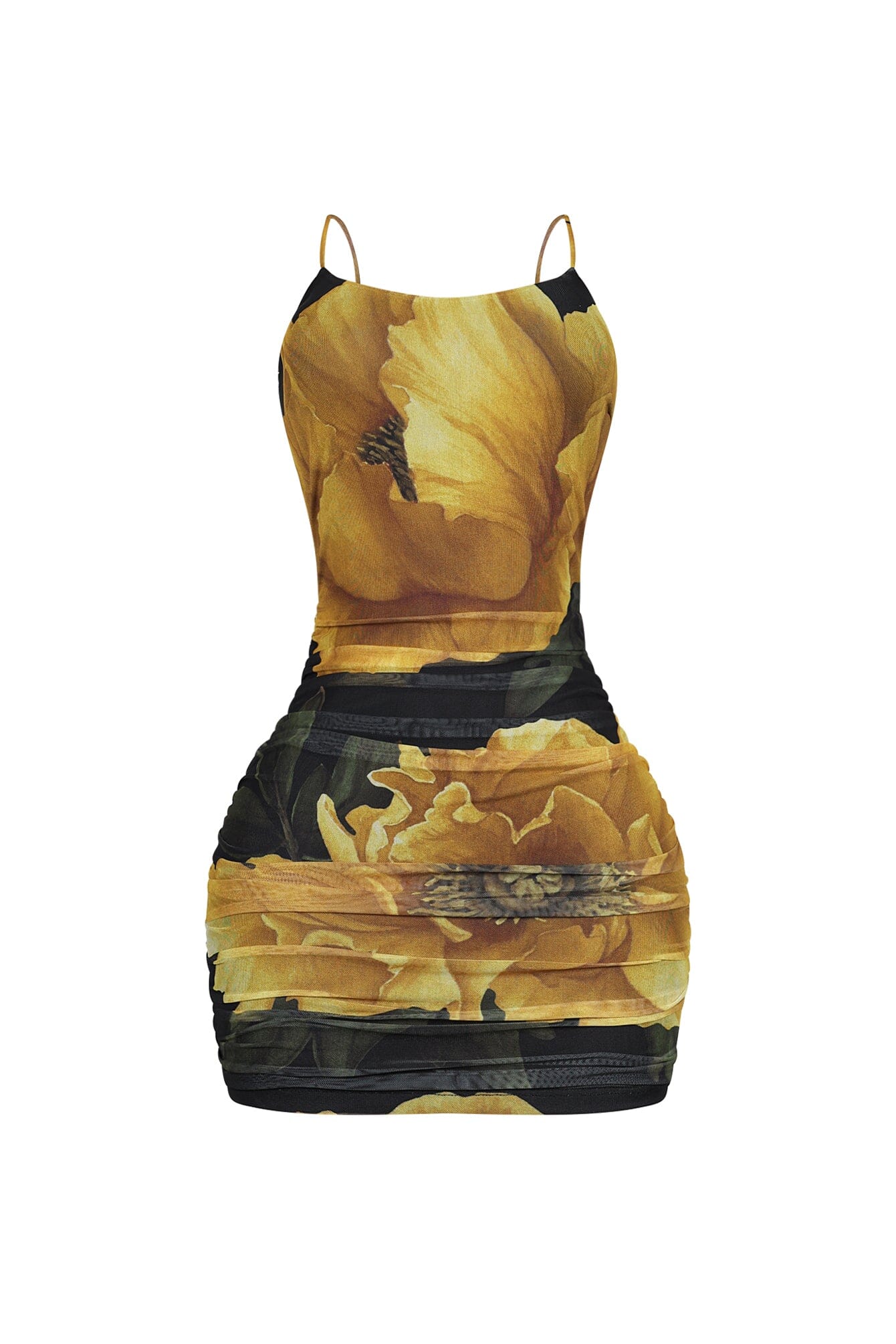 Luciana Mesh Floral Print Mini Dress - Image 3