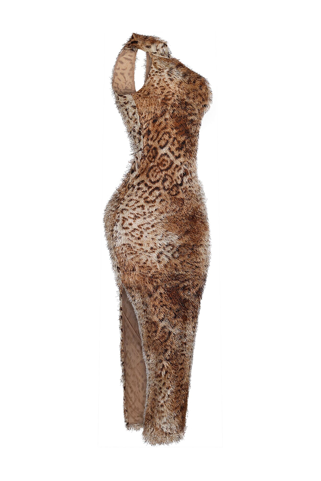 Lucille Animal Print Shaggy Maxi Dress - Image 4