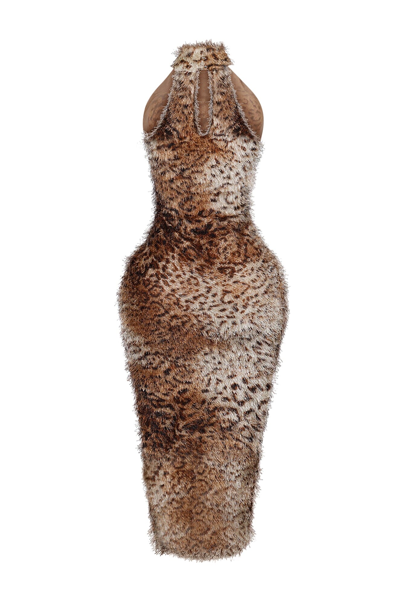 Lucille Animal Print Shaggy Maxi Dress - Image 5