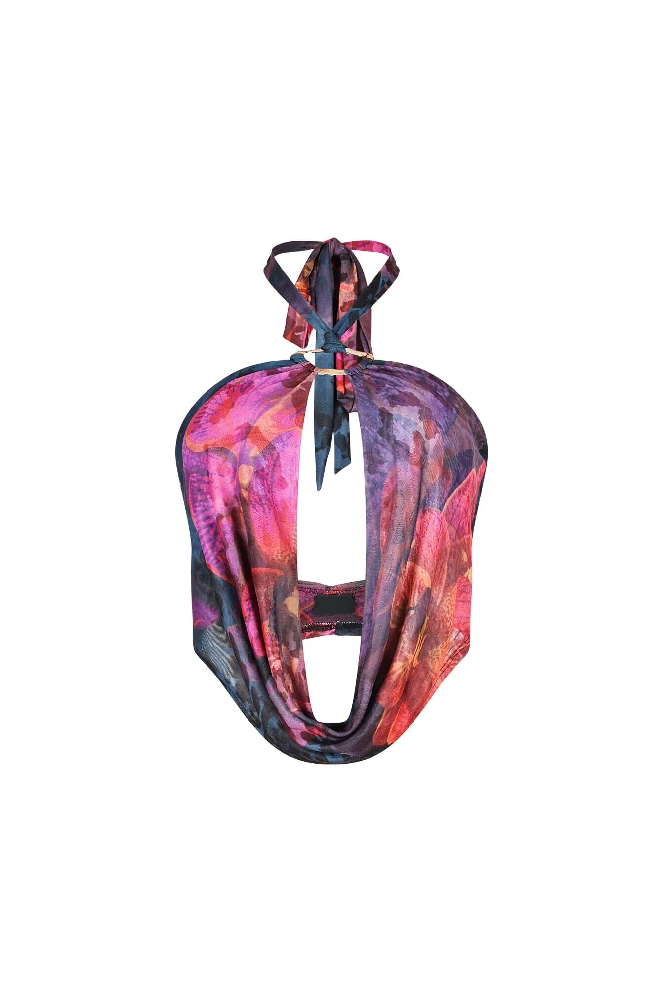 Lumi Mesh Print Halter Top - Image 3