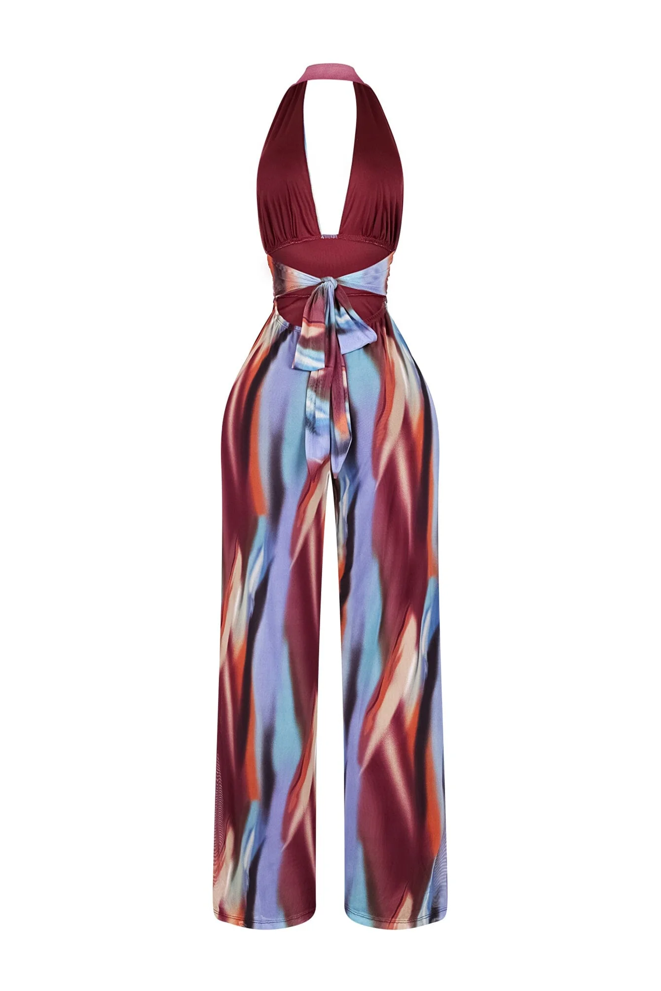 Luz Mesh Print Halter Jumpsuit - Image 8