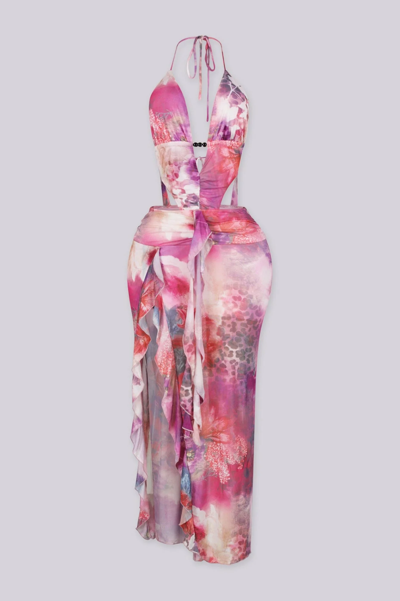 Magenta Oasis Maxi Dress - Image 3
