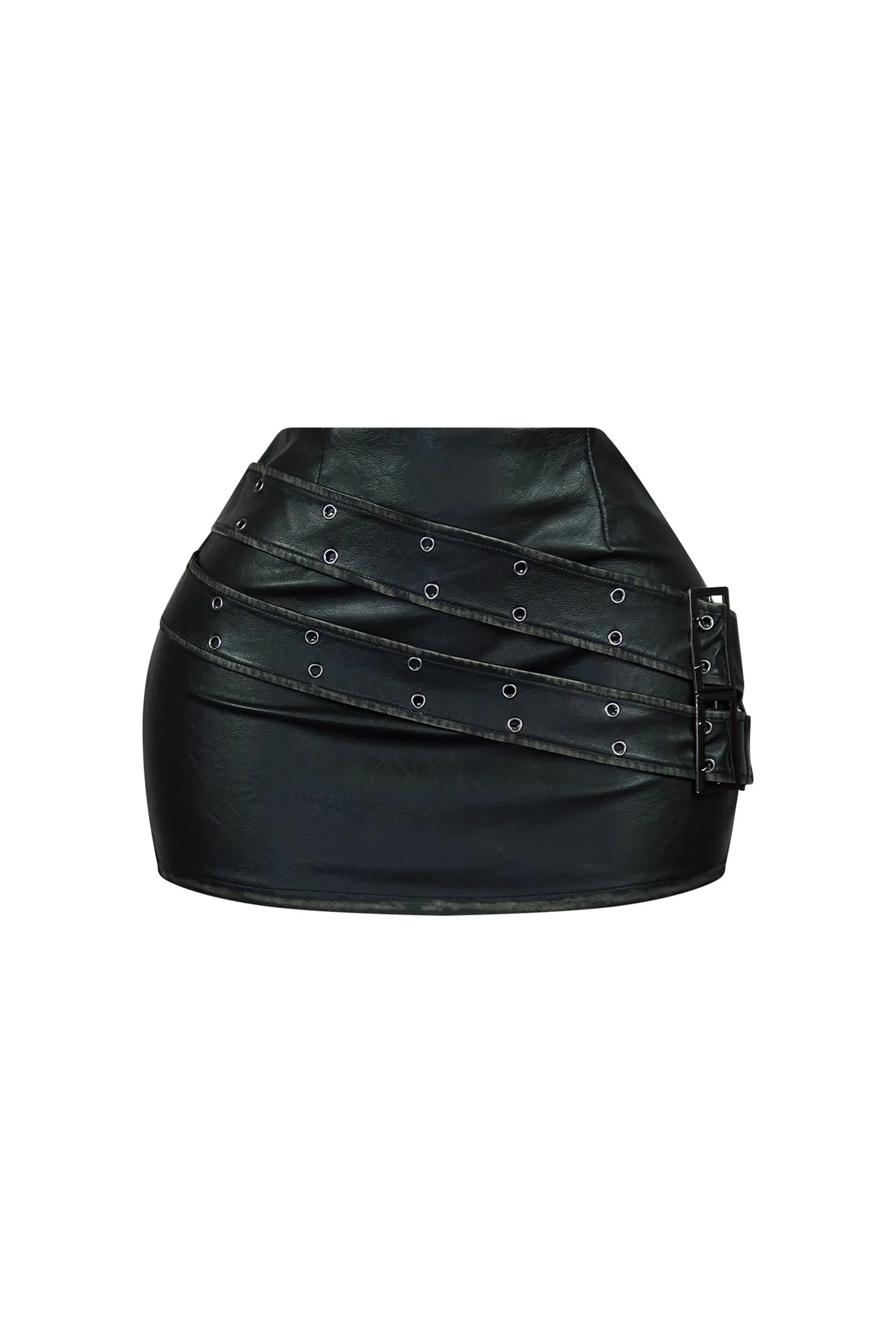 Malena Faux Leather Mini Skirt - Image 3