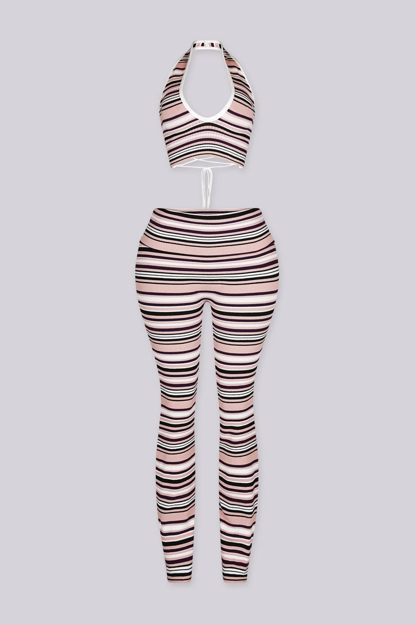 Malibu Stripe Knit Top & Pants SET - Image 6