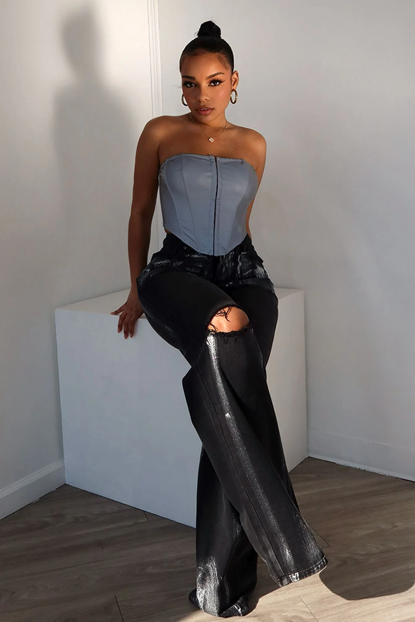 Manifest It Reflective Corset Top - Image 2