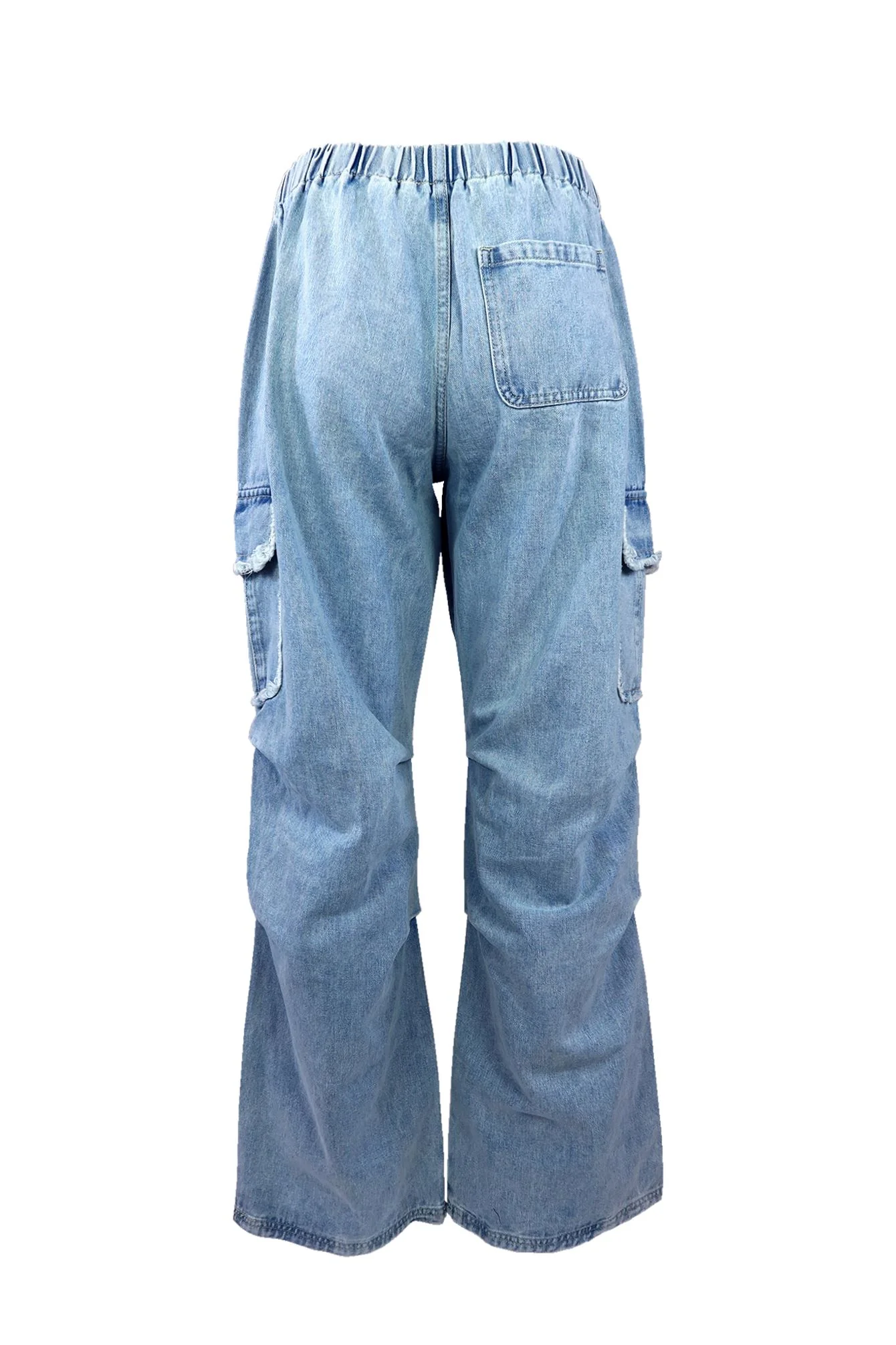Maria Washed Denim Side Pockets Jeans - Image 3