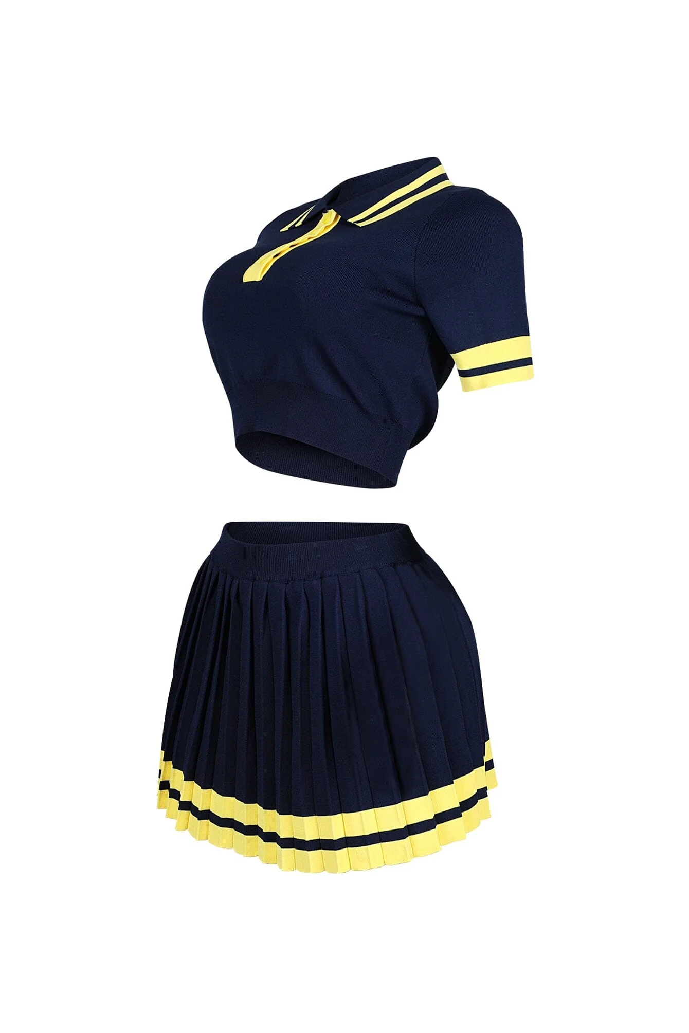 Martina Tennis Collared Knit Top & Skirt SET - Image 8