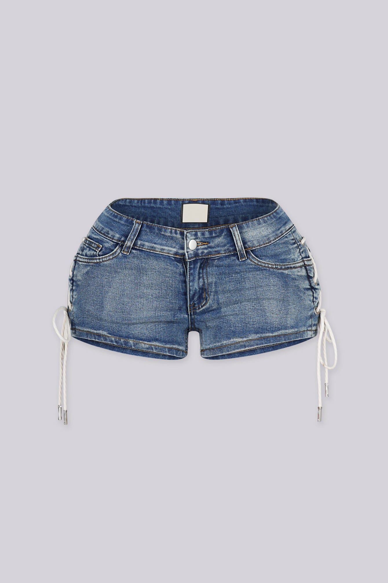 Mckenzie Denim Lace Up Shorts - Image 3