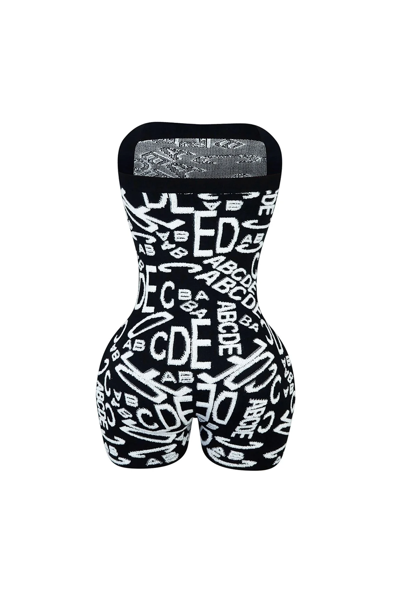Meet Me At Noon Knit Patterned Tube Romper - Image 8