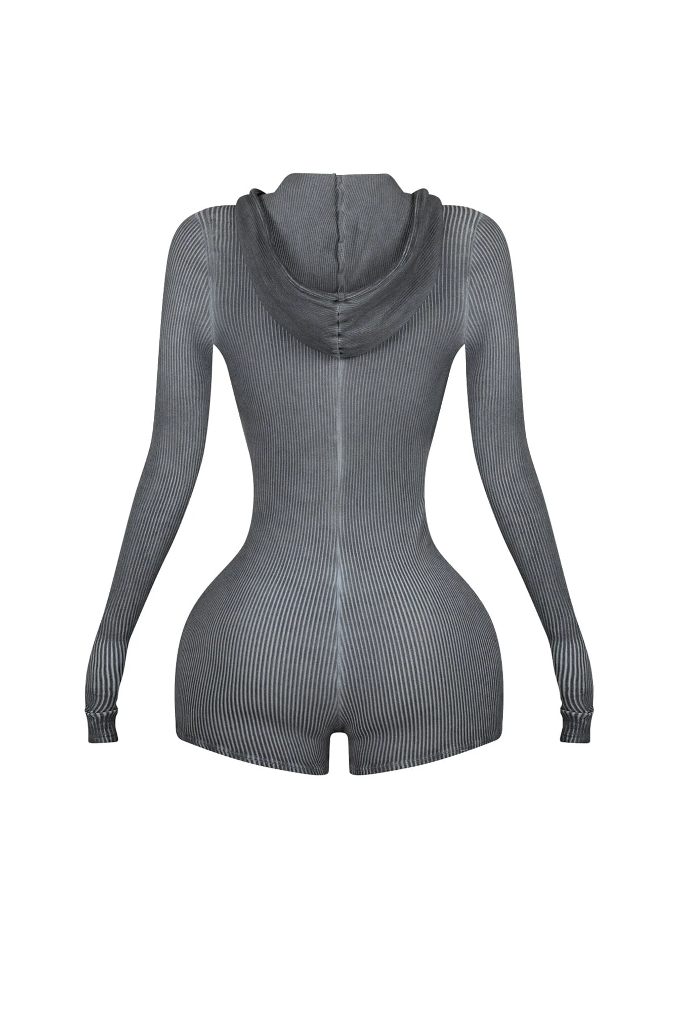 Meg Mineral Washed Hoodie Thumbhole Romper - Image 5