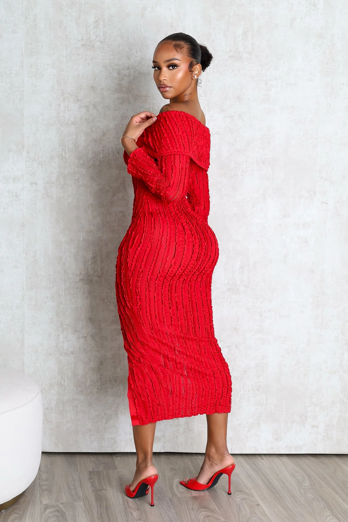 Melody Off Shoulder Midi Dress - Image 7