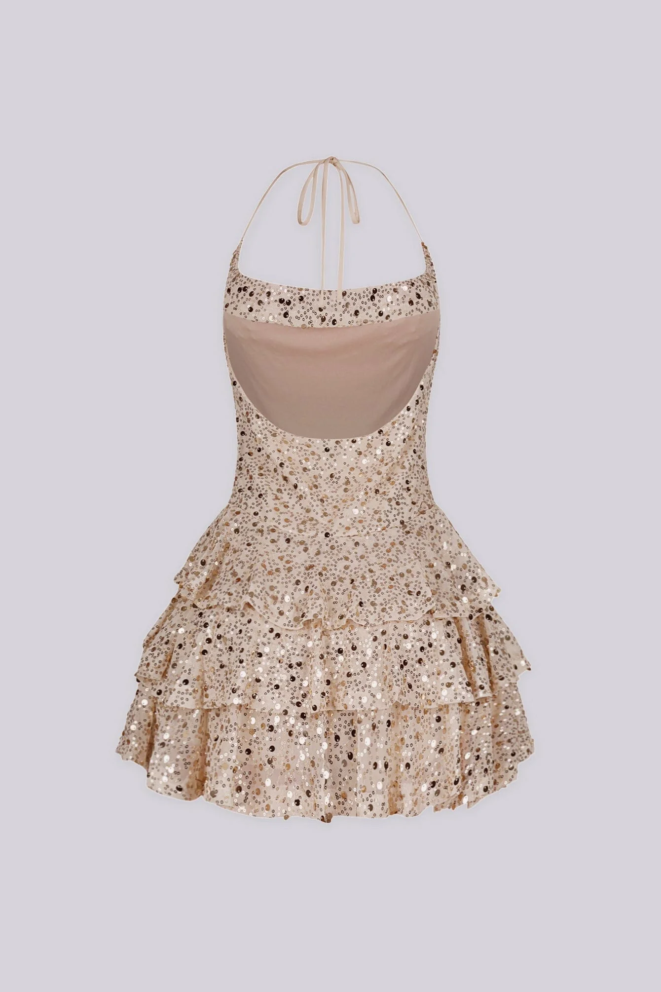 Merinda Sequin Halter Mini Dress - Image 10