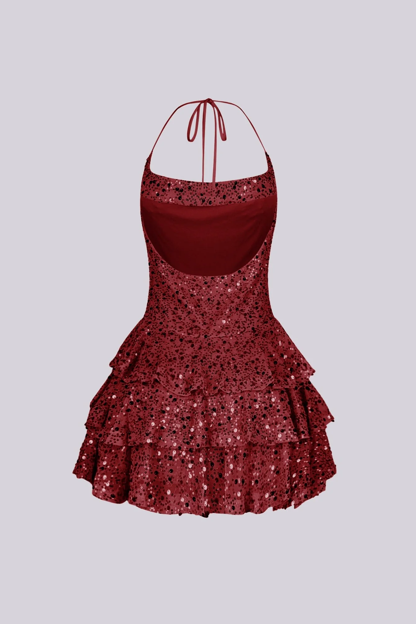 Merinda Sequin Halter Mini Dress - Image 9